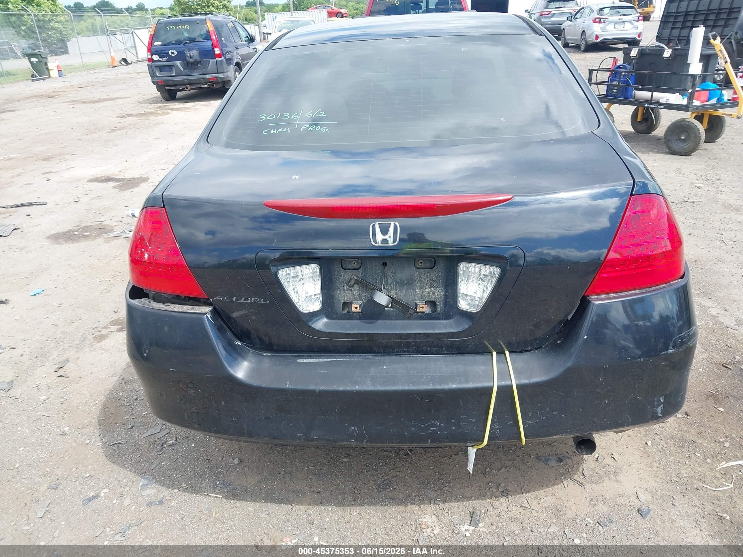 2007 Honda Accord 2.4 Lx Черный vin: 1HGCM56467A065210
