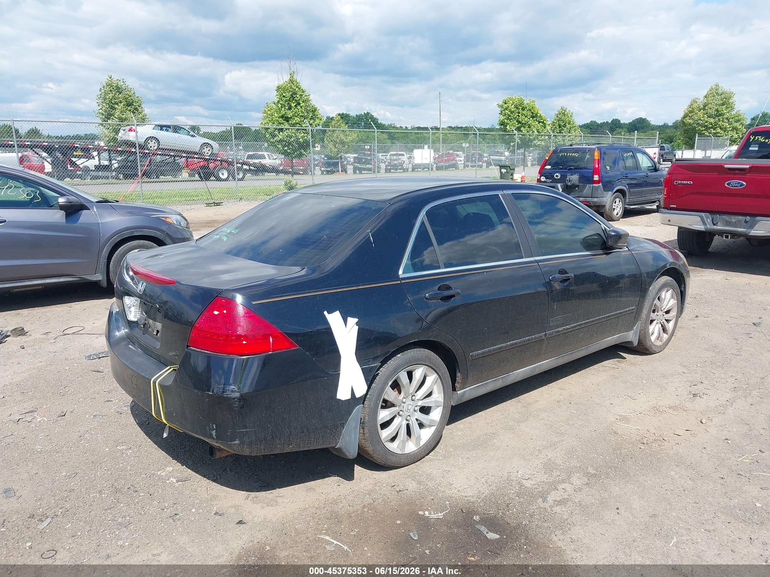 2007 Honda Accord 2.4 Lx Черный vin: 1HGCM56467A065210