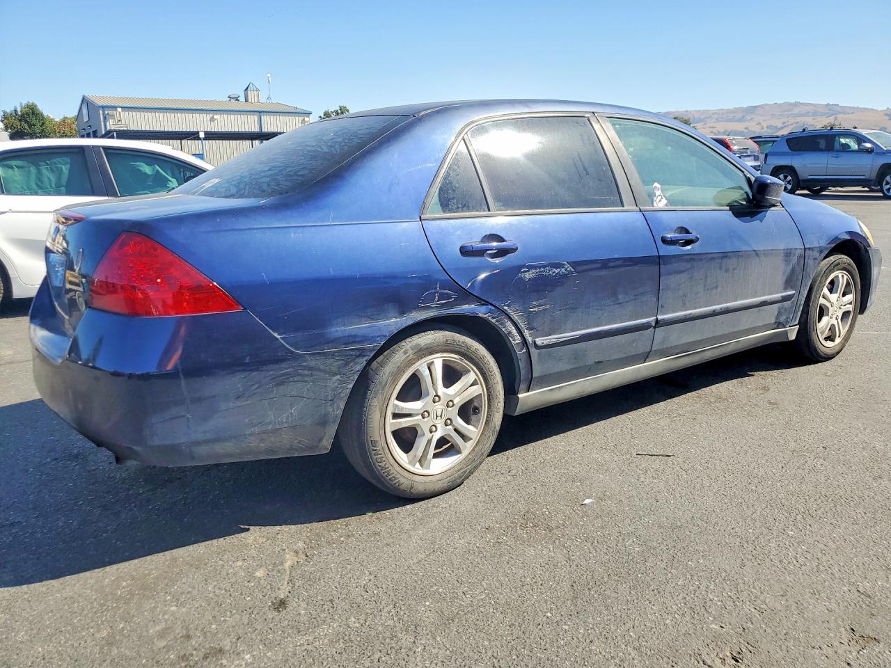 2007 Honda Accord Lx Blue vin: 1HGCM56467A099213