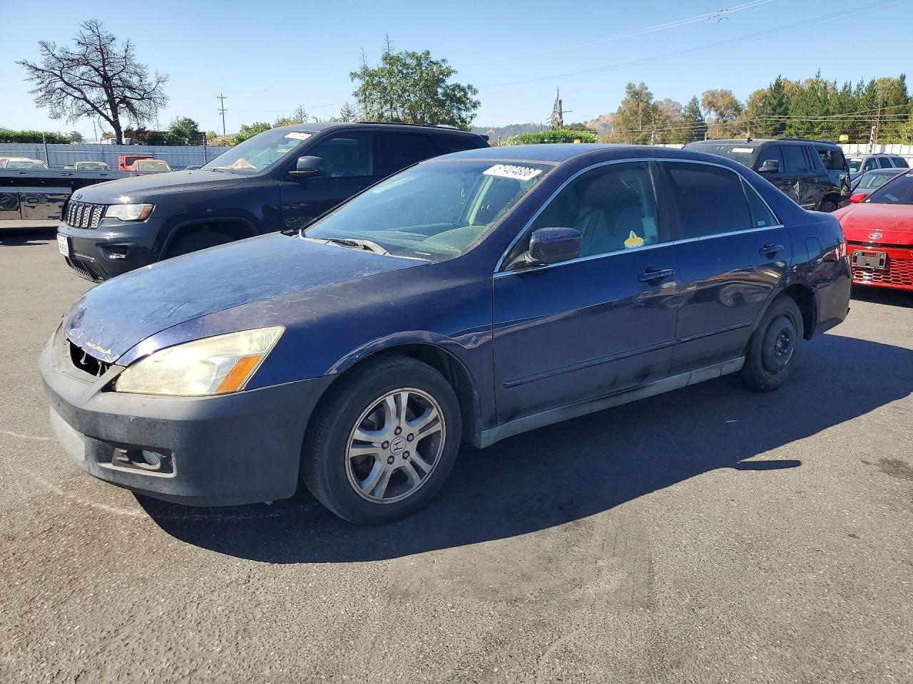 2007 Honda Accord Lx Blue vin: 1HGCM56467A099213