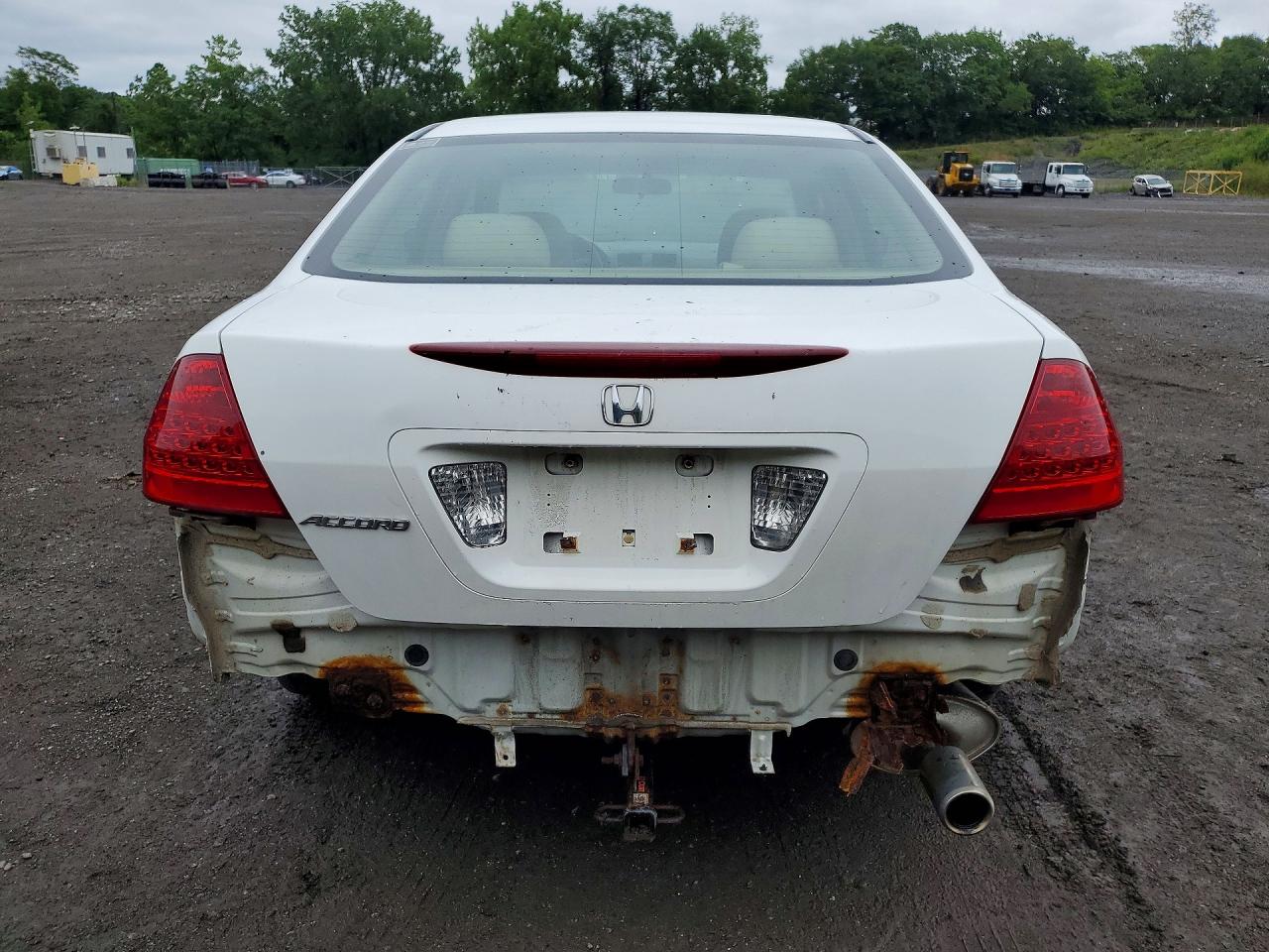 2007 Honda Accord Lx White vin: 1HGCM56467A194970