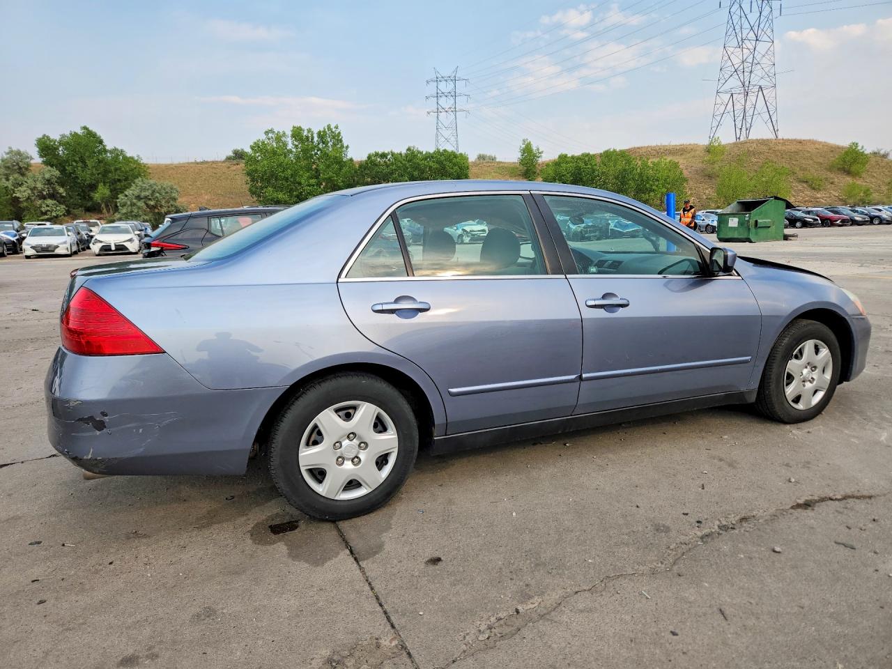 2007 Honda Accord Lx Blue vin: 1HGCM56467A206972
