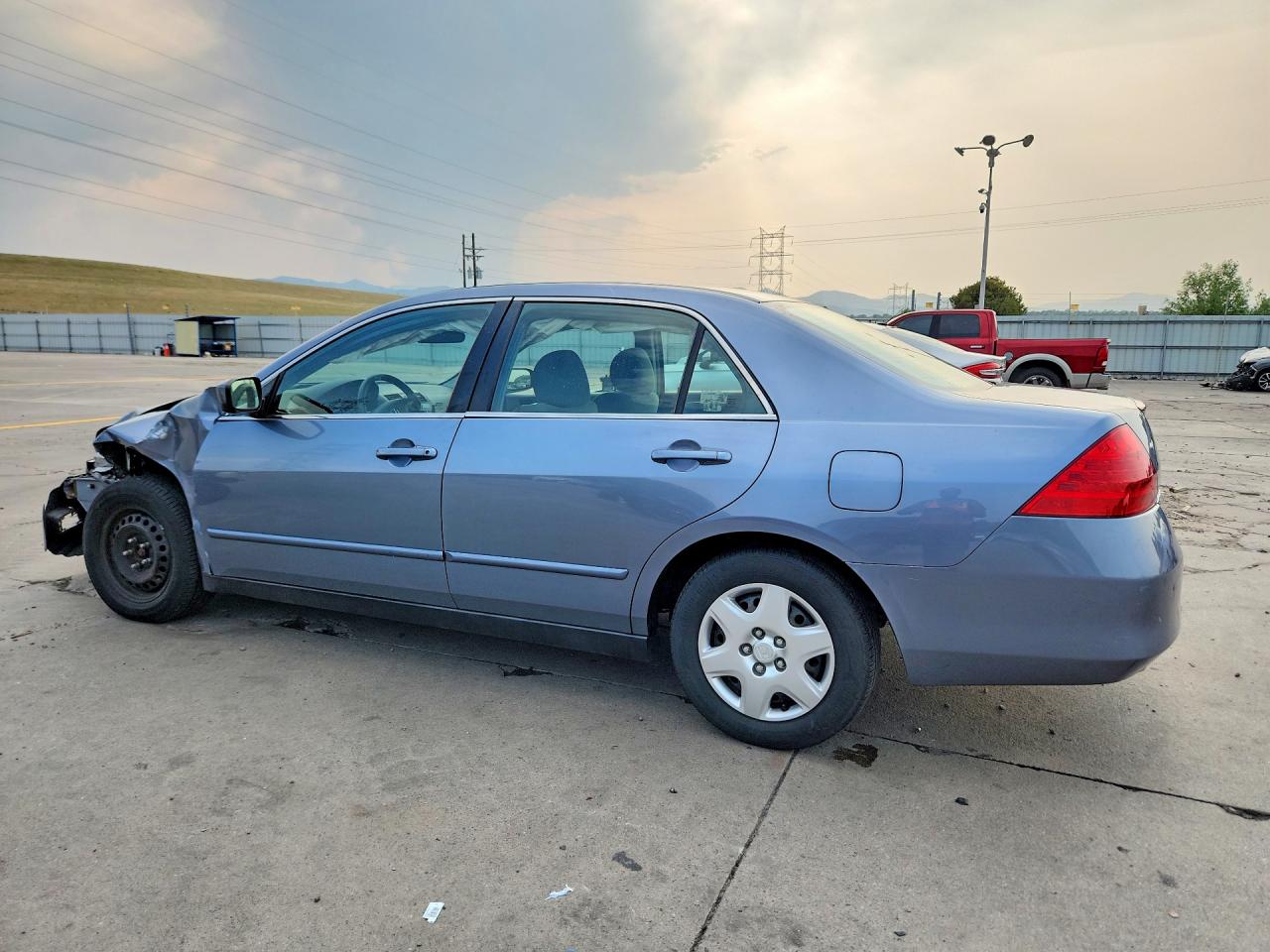 2007 Honda Accord Lx Blue vin: 1HGCM56467A206972