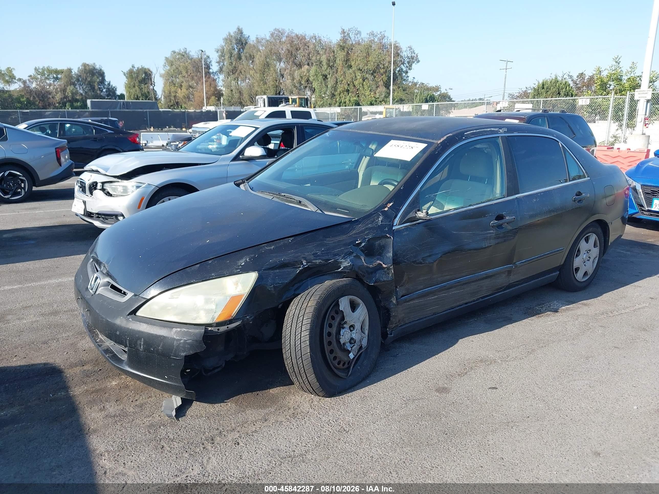 2005 Honda Accord 2.4 Lx Black vin: 1HGCM56475A119966