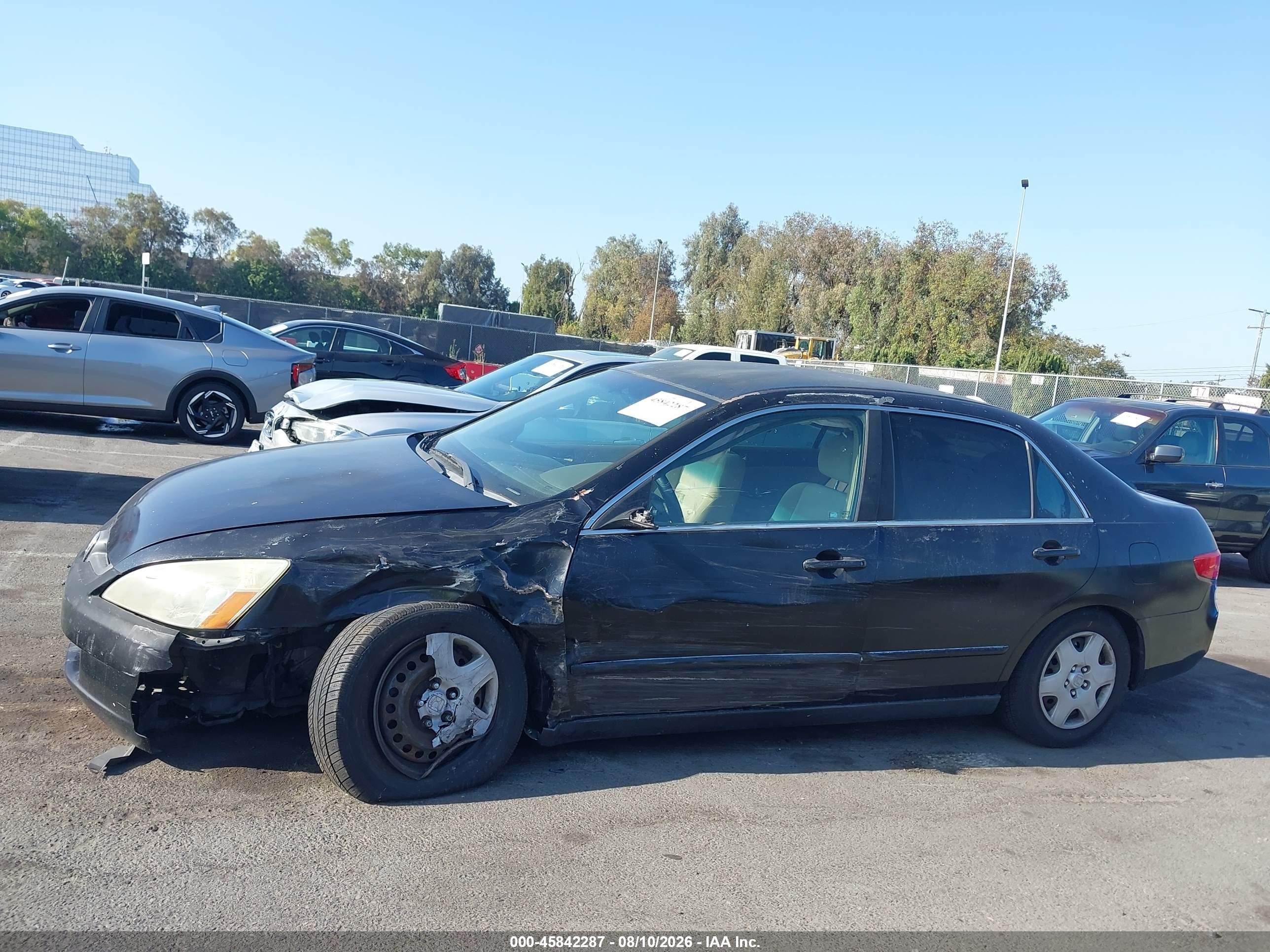 2005 Honda Accord 2.4 Lx Black vin: 1HGCM56475A119966