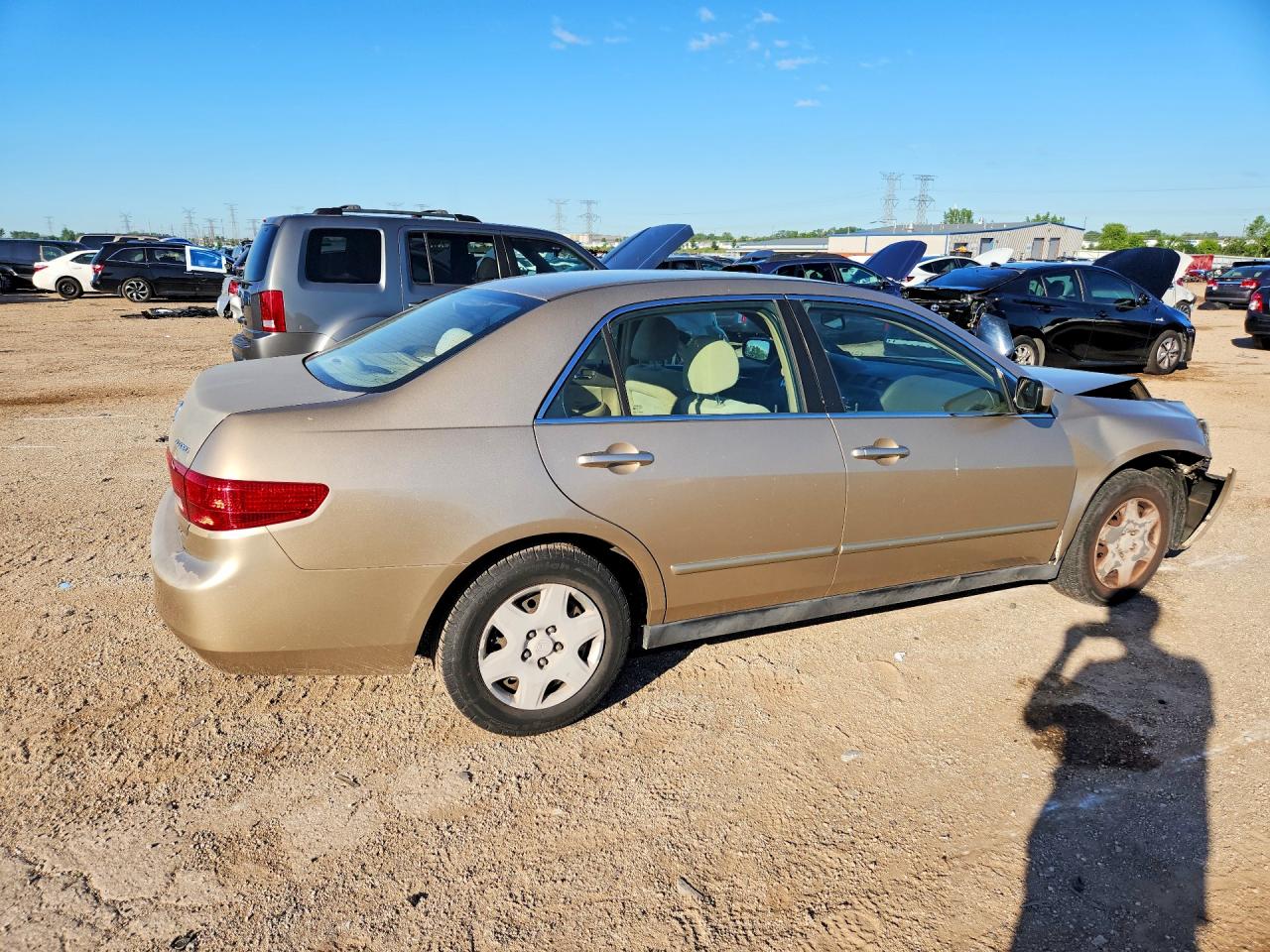 2005 Honda Accord Lx Beige vin: 1HGCM56475A143345