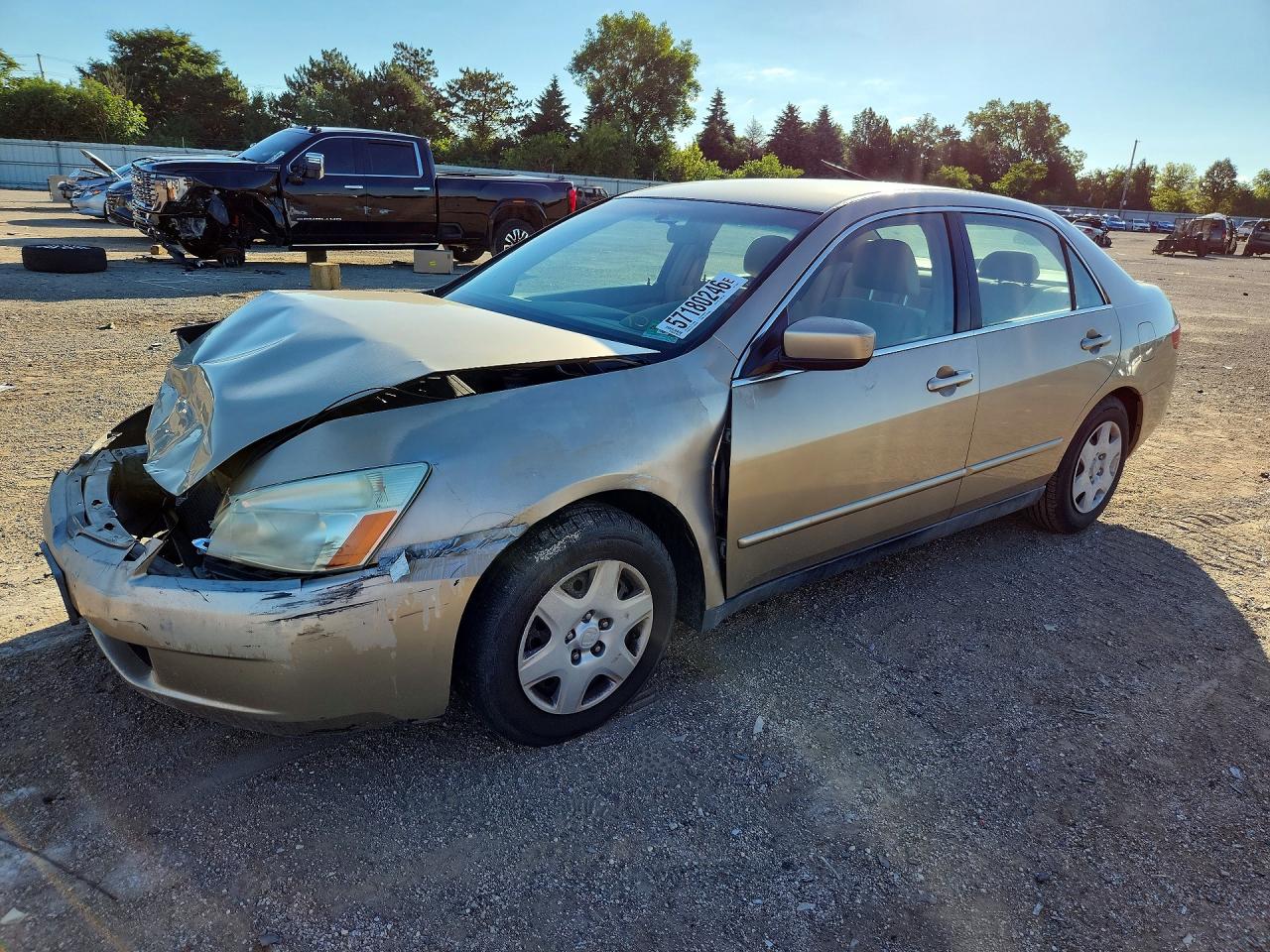 2005 Honda Accord Lx Beige vin: 1HGCM56475A143345