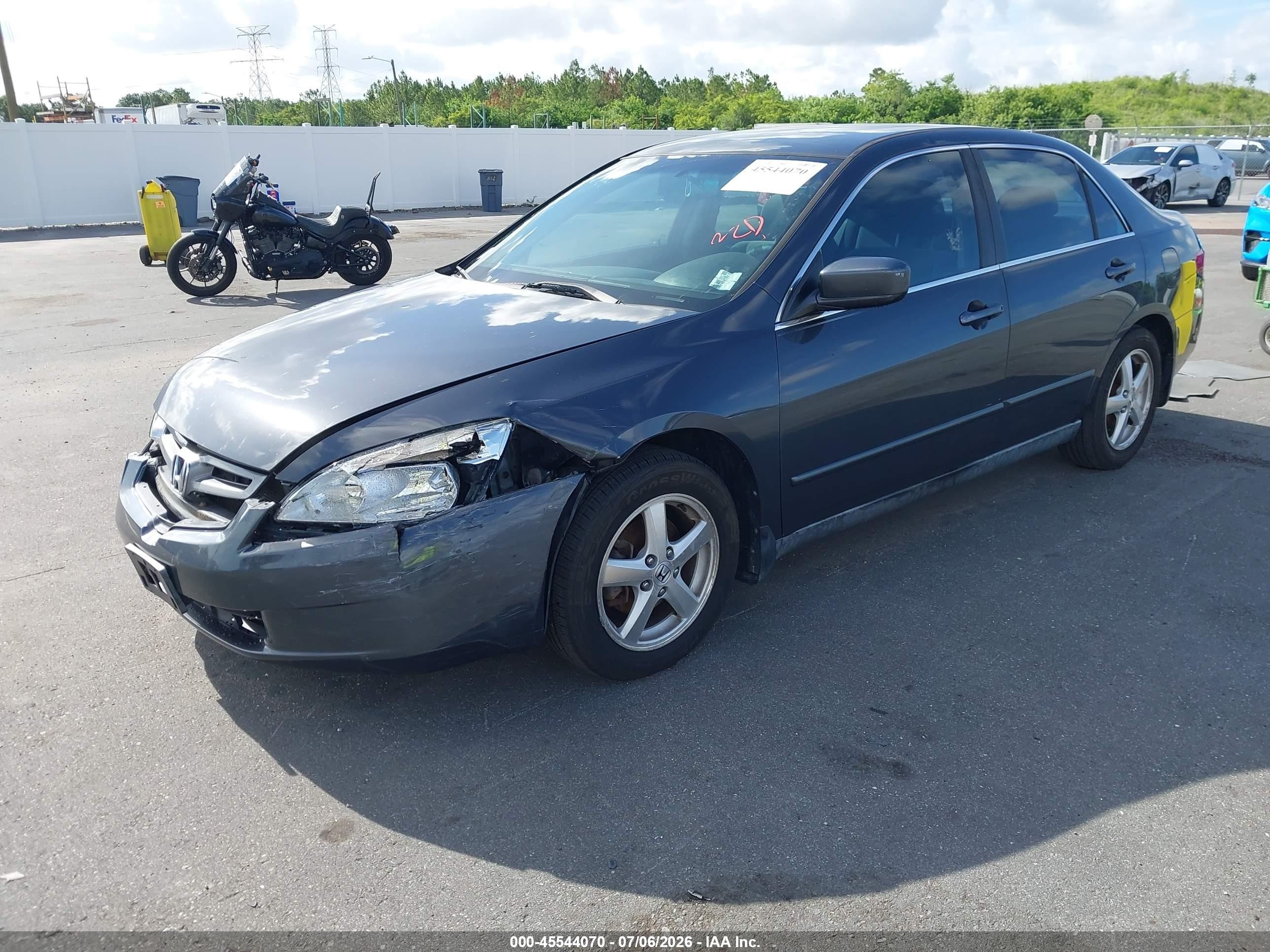 2005 Honda Accord 2.4 Lx Gray vin: 1HGCM56475A172053