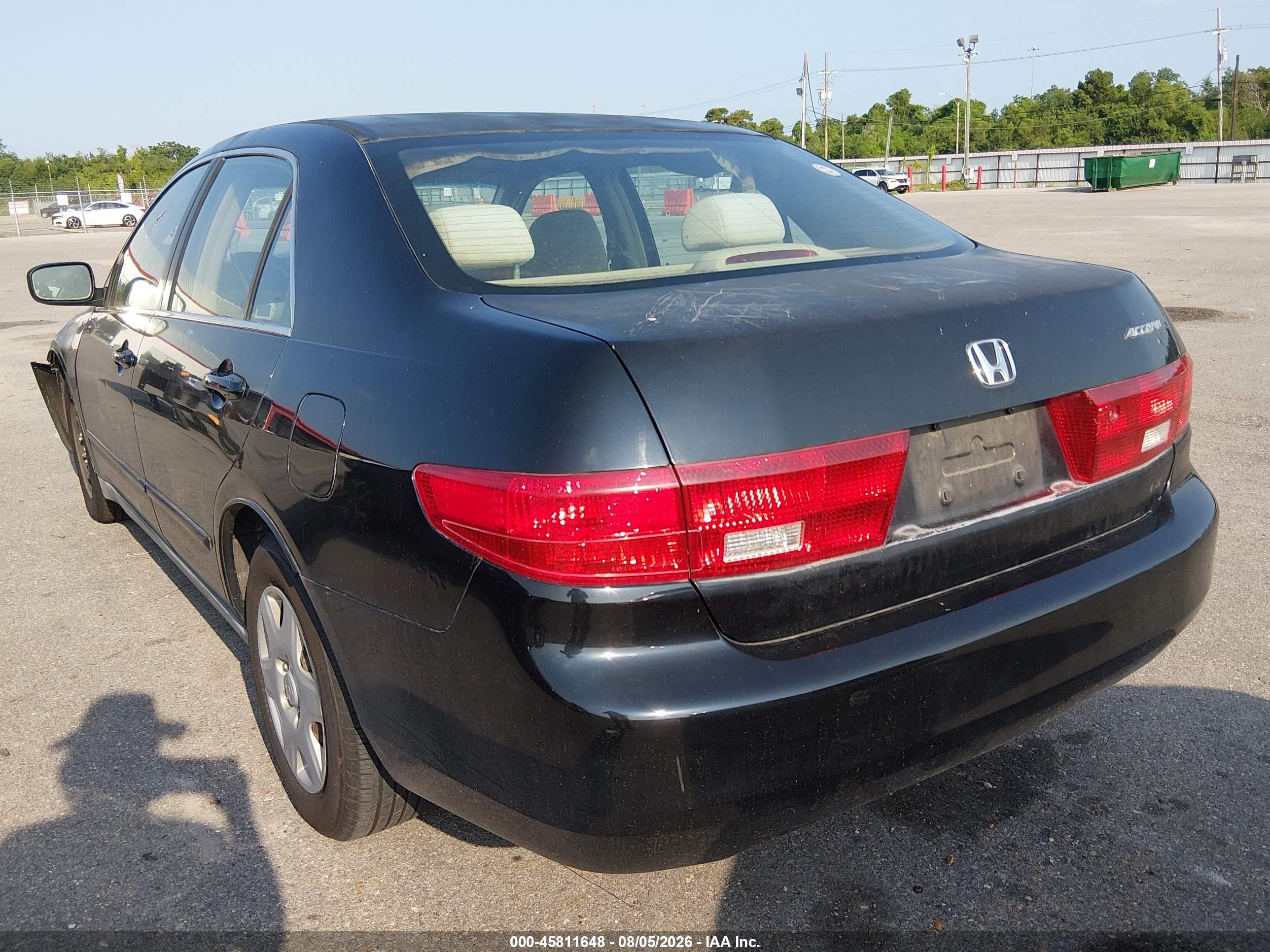 2005 Honda Accord 2.4 Lx Черный vin: 1HGCM56475A174028
