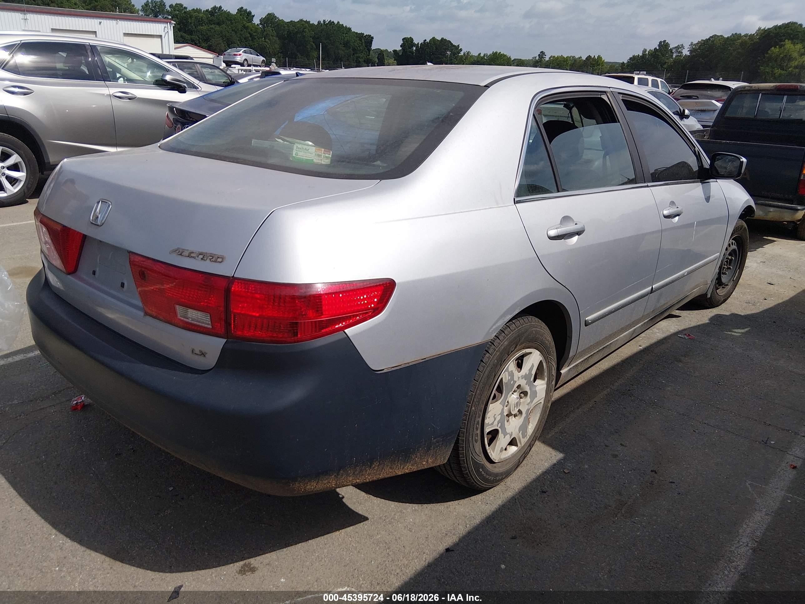 2005 Honda Accord 2.4 Lx Silver vin: 1HGCM56475A183909