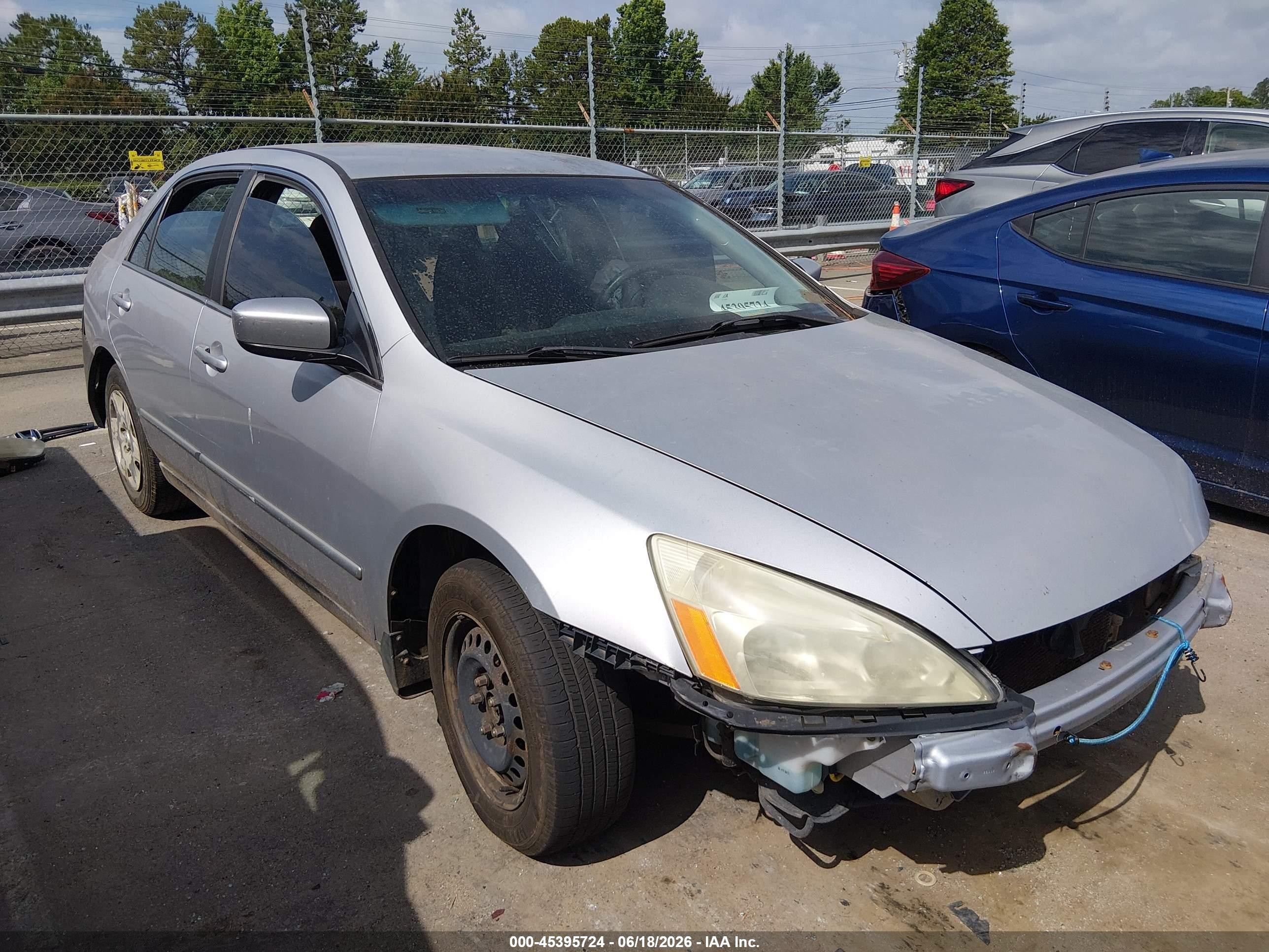 2005 Honda Accord 2.4 Lx Silver vin: 1HGCM56475A183909