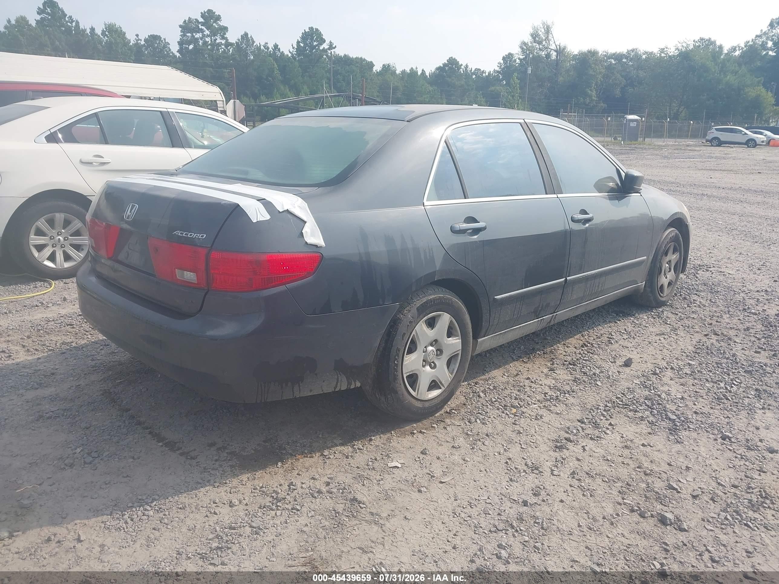 2005 Honda Accord 2.4 Lx Gray vin: 1HGCM56475A193453