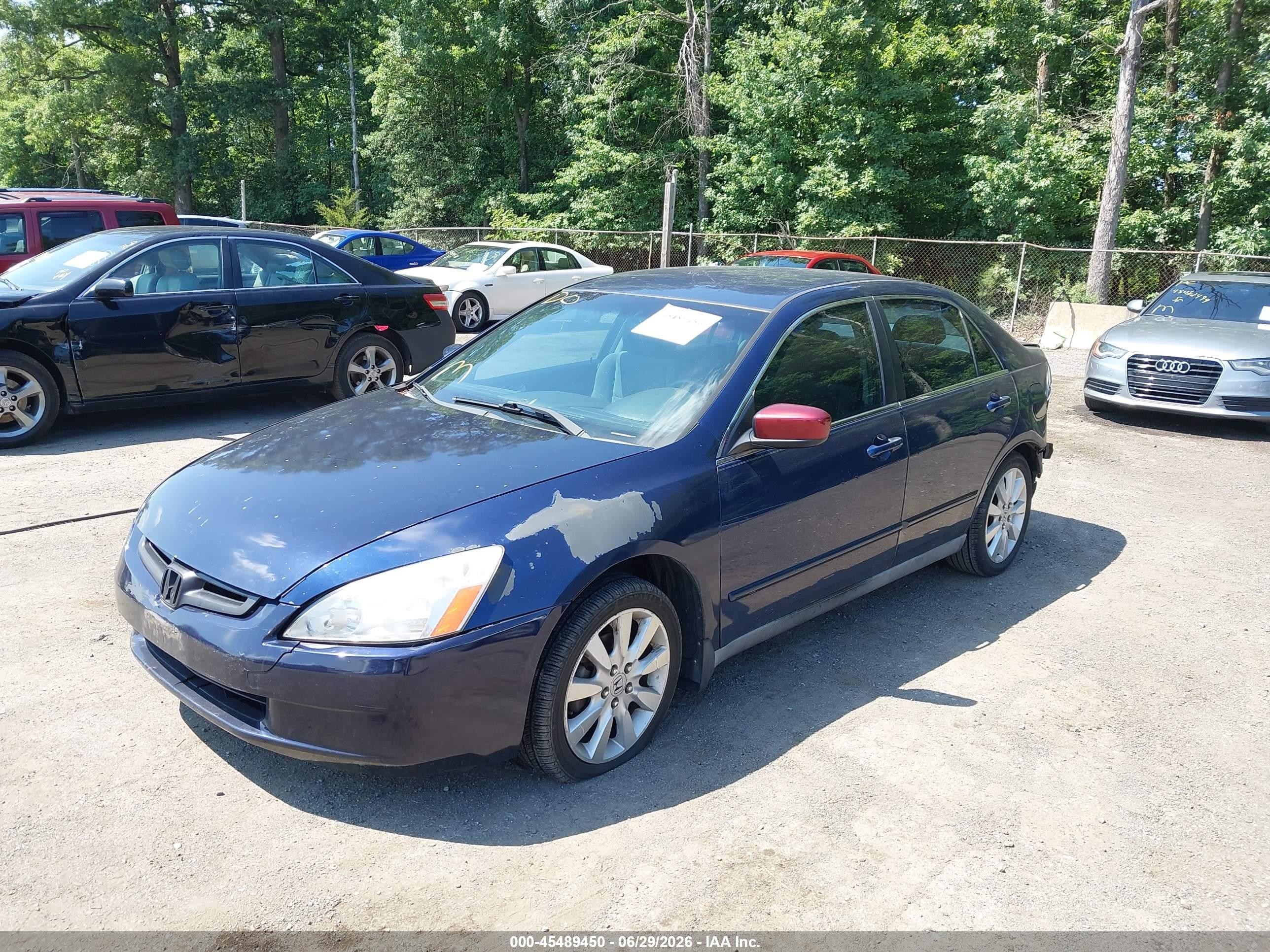 2005 Honda Accord 2.4 Lx Blue vin: 1HGCM56475L001470