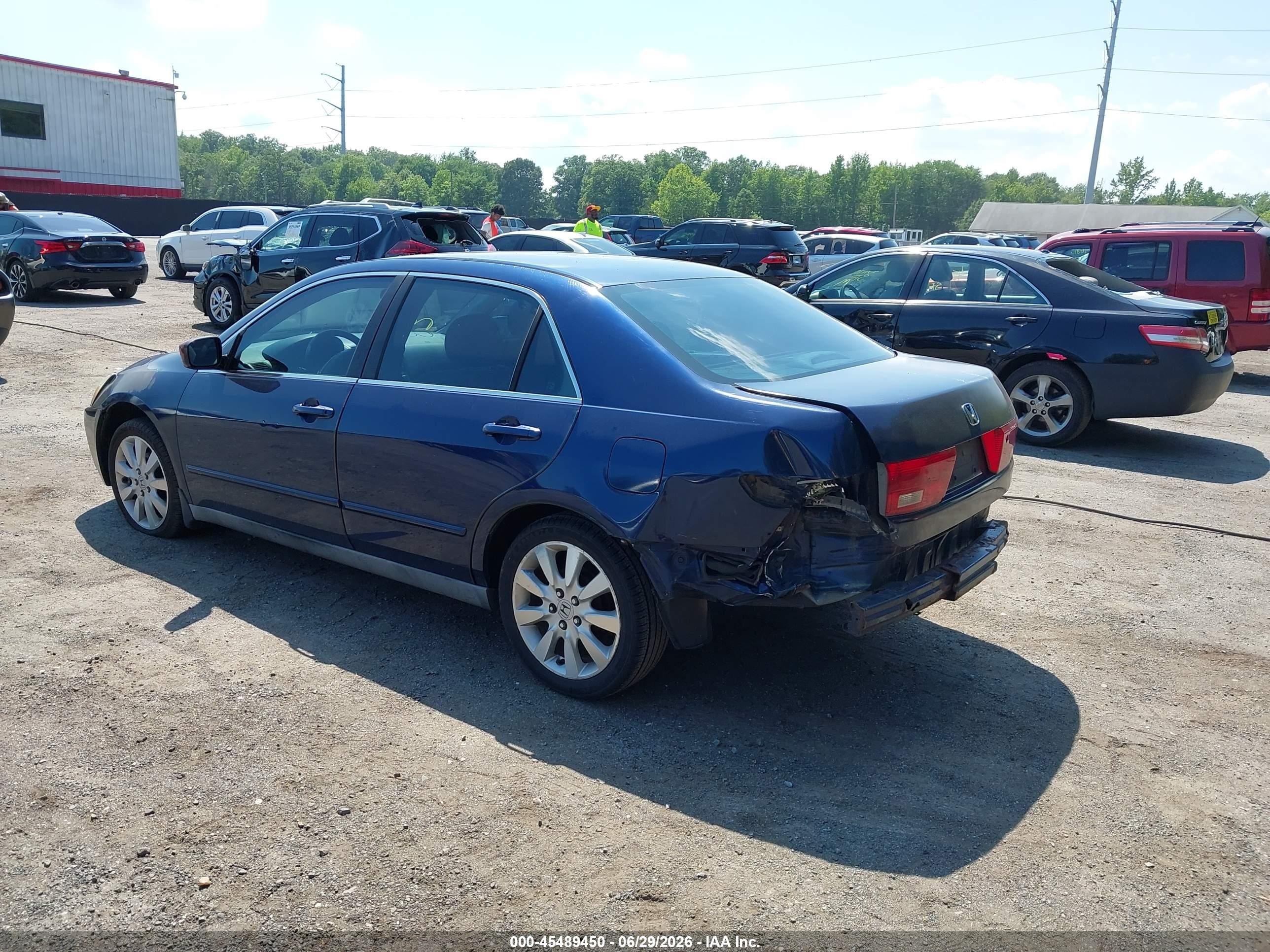 2005 Honda Accord 2.4 Lx Blue vin: 1HGCM56475L001470