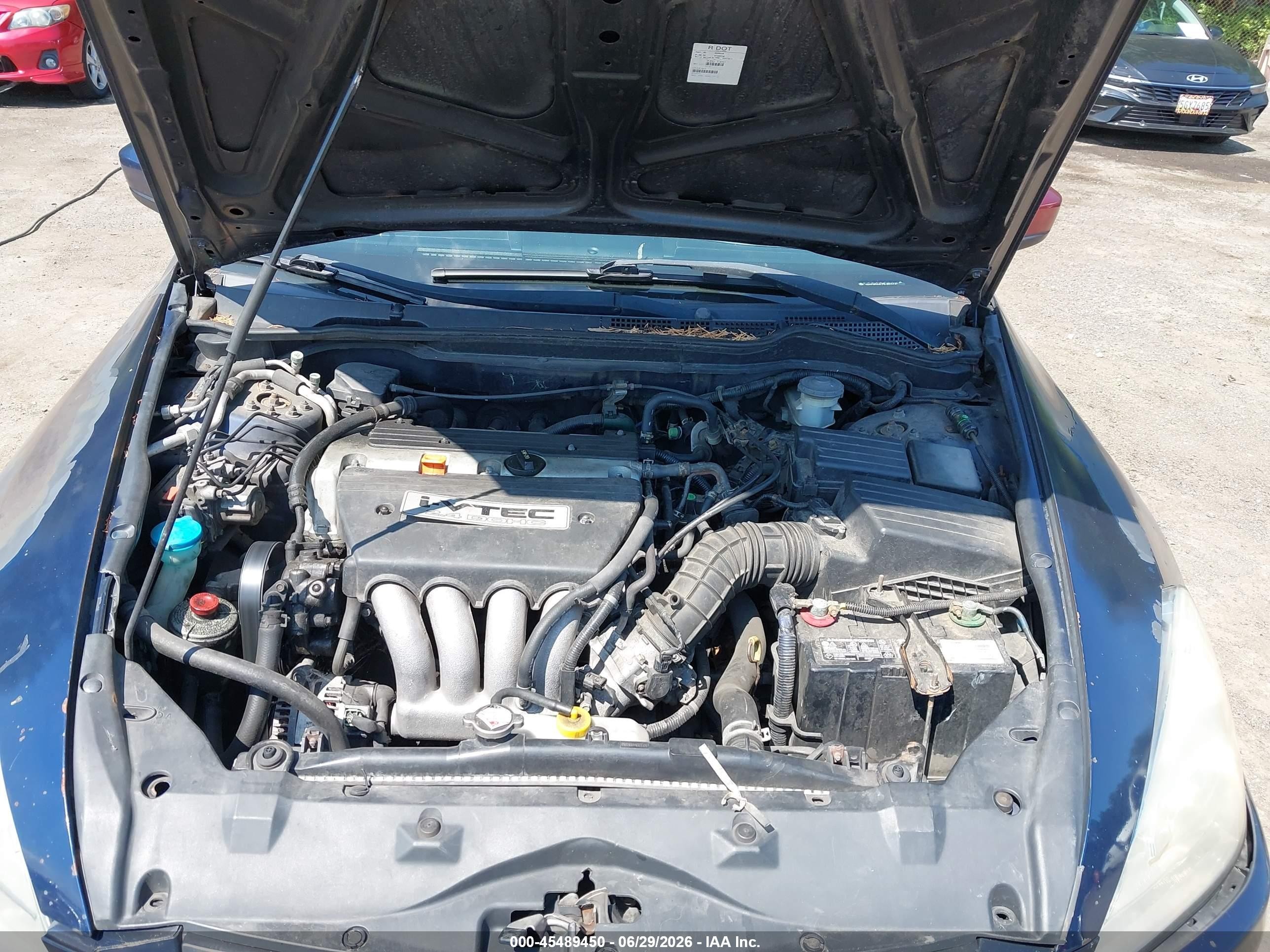 2005 Honda Accord 2.4 Lx Blue vin: 1HGCM56475L001470