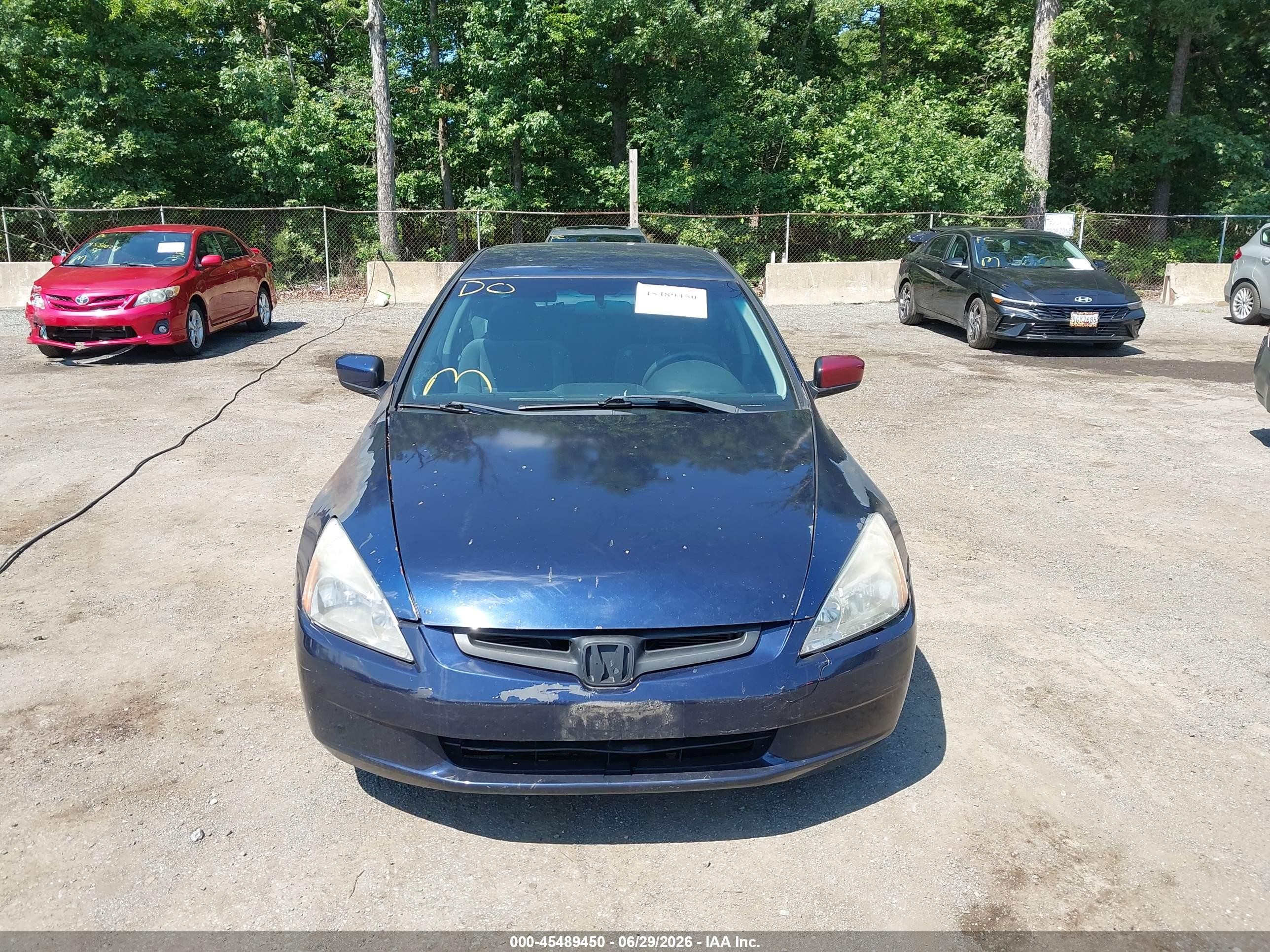2005 Honda Accord 2.4 Lx Blue vin: 1HGCM56475L001470