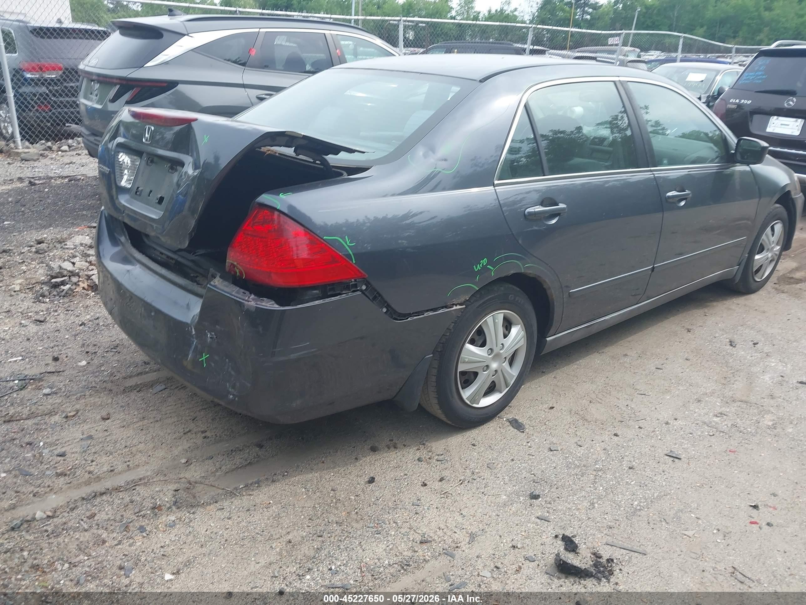 2007 Honda Accord 2.4 Lx Синий vin: 1HGCM56477A052465