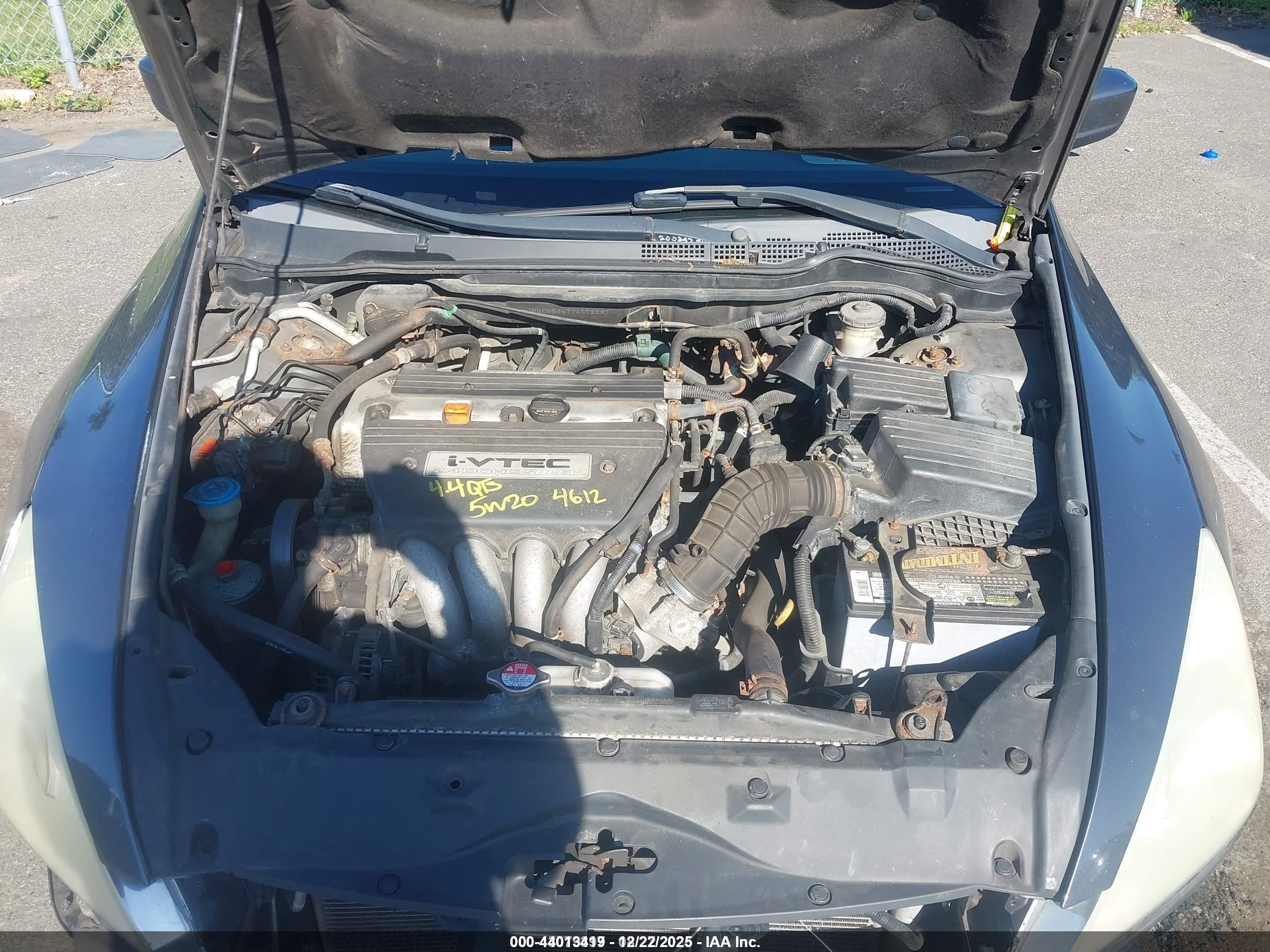 2007 Honda Accord 2.4 Lx Gray vin: 1HGCM56477A072067