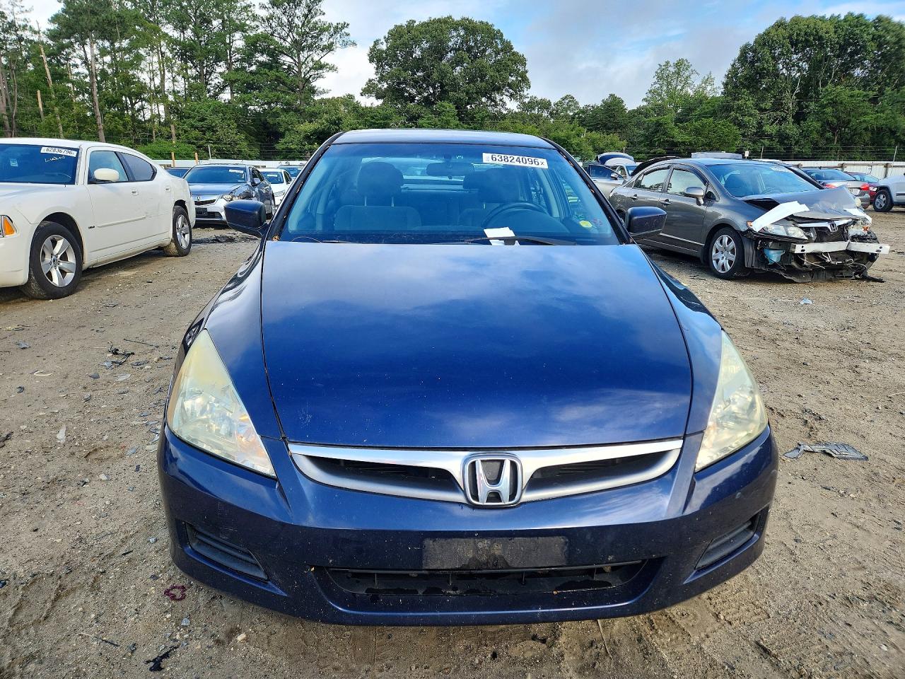 2007 Honda Accord Lx Blue vin: 1HGCM56477A157216