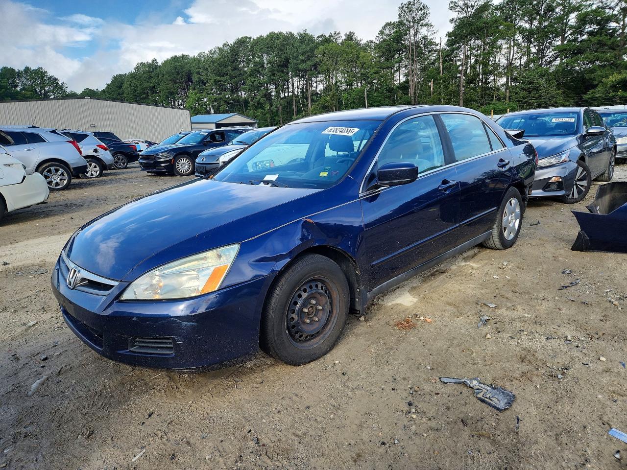 2007 Honda Accord Lx Blue vin: 1HGCM56477A157216