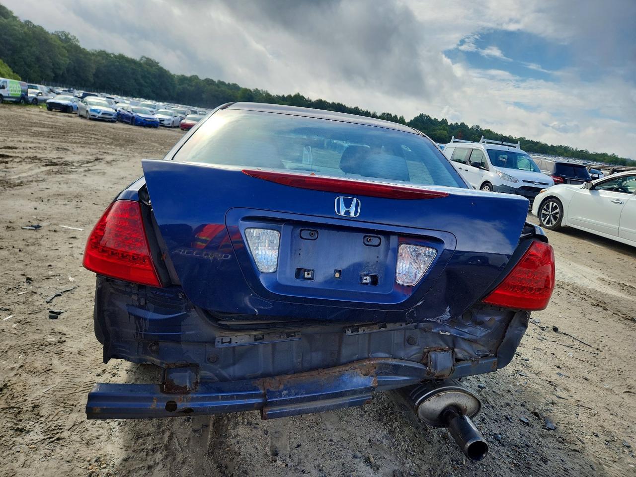 2007 Honda Accord Lx Blue vin: 1HGCM56477A157216
