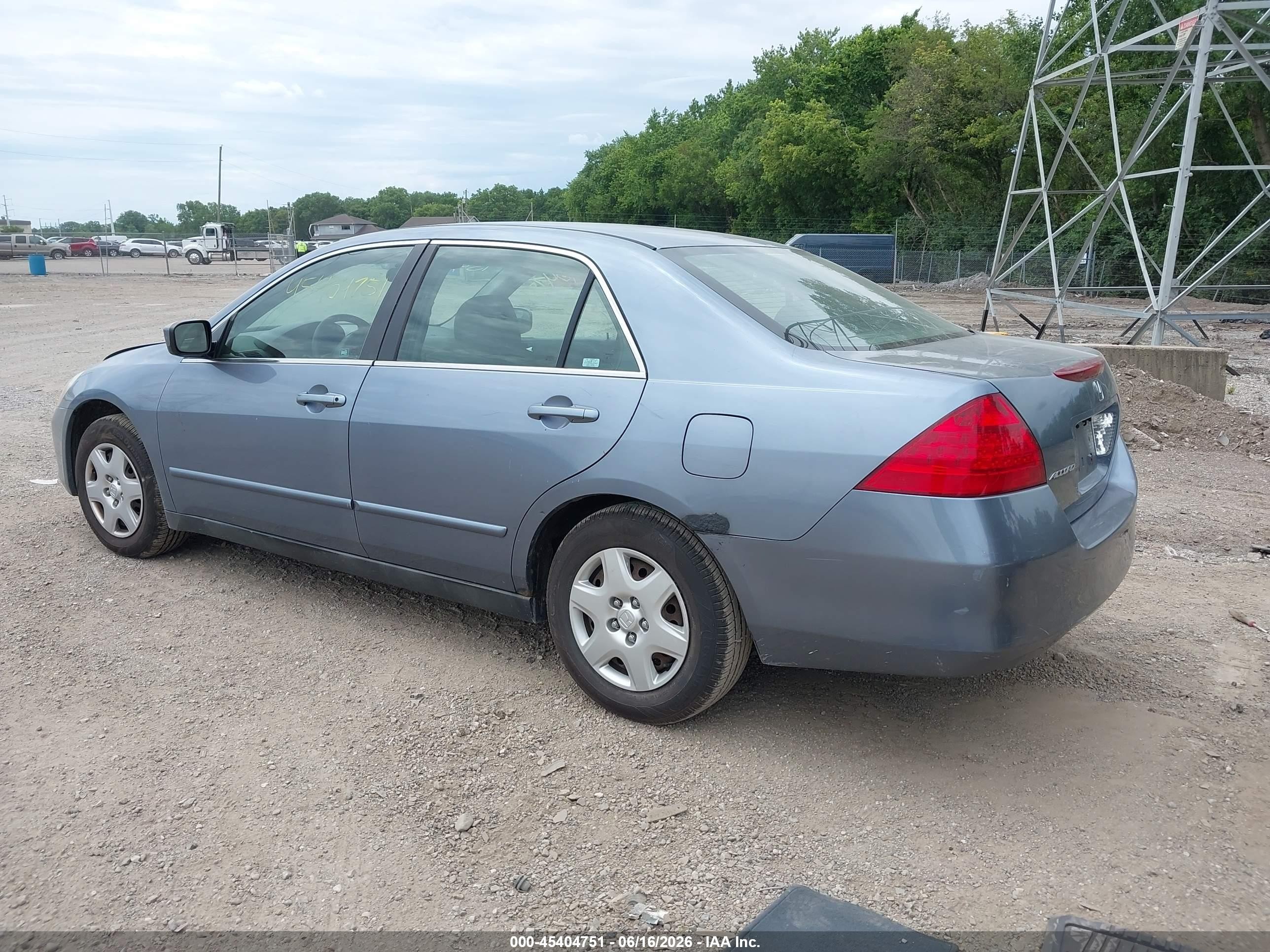 2007 Honda Accord 2.4 Lx Blue vin: 1HGCM56477A205667