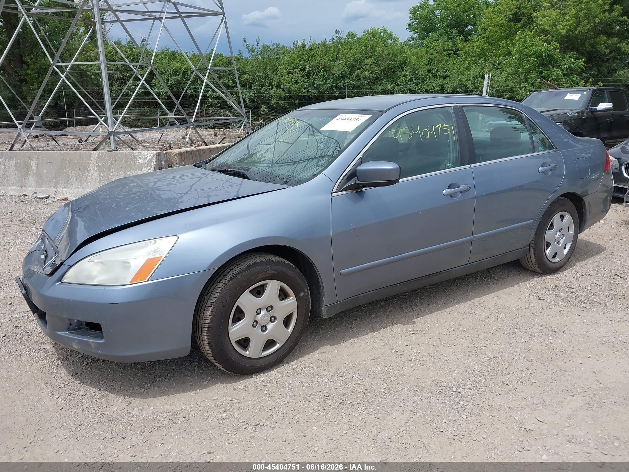 2007 Honda Accord 2.4 Lx Blue vin: 1HGCM56477A205667