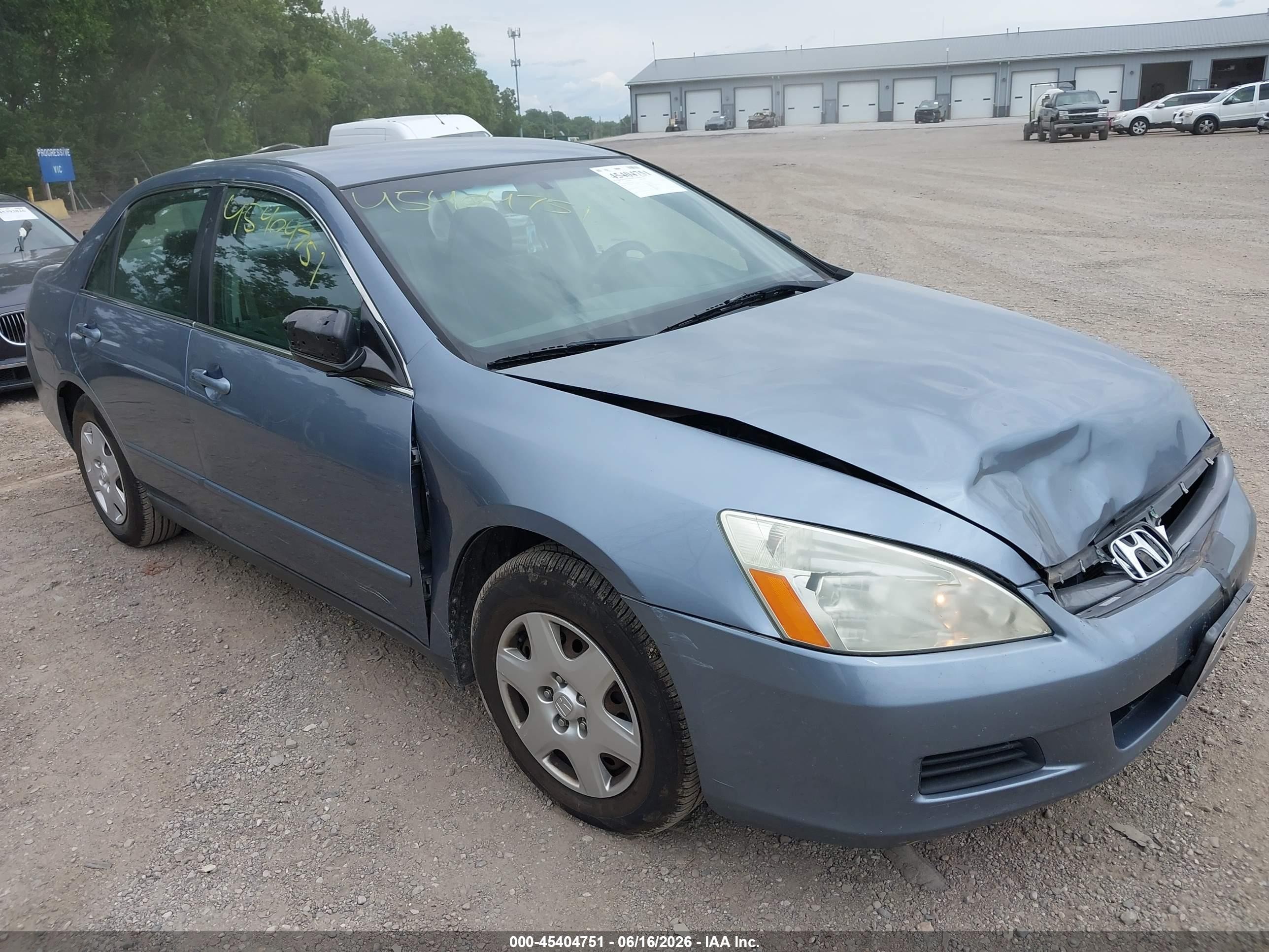 2007 Honda Accord 2.4 Lx Blue vin: 1HGCM56477A205667