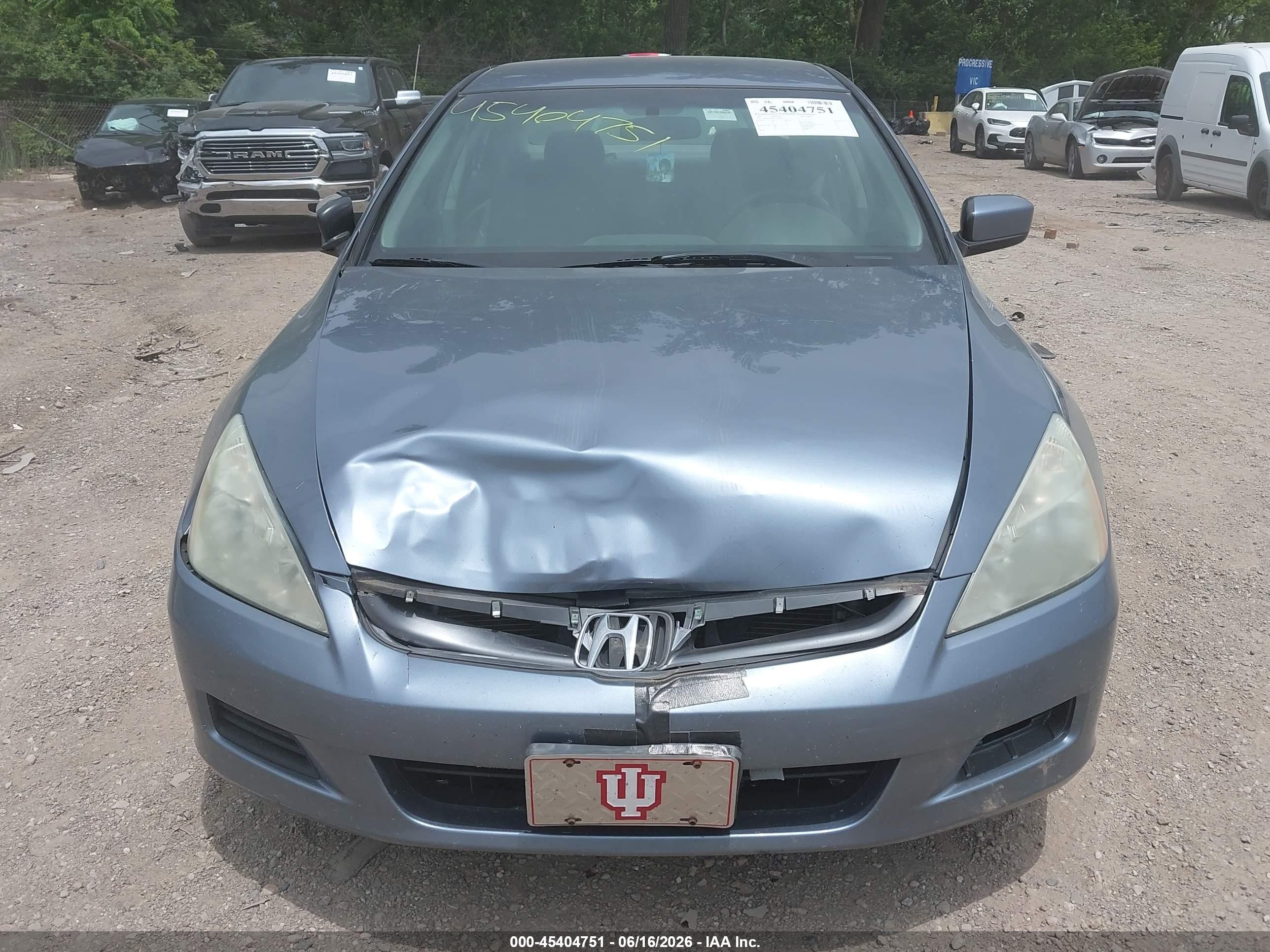 2007 Honda Accord 2.4 Lx Blue vin: 1HGCM56477A205667