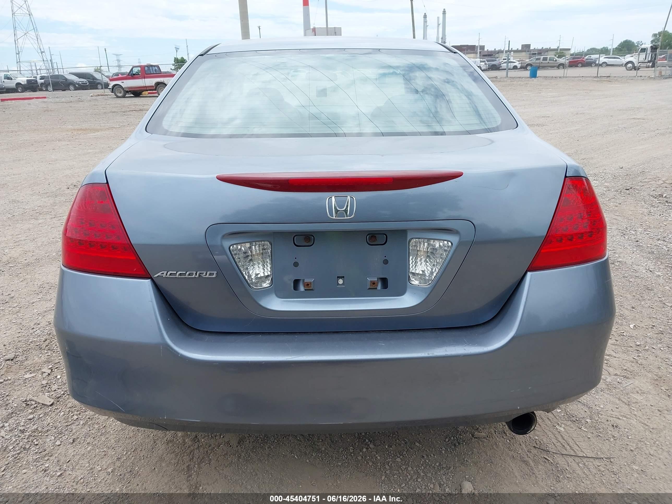 2007 Honda Accord 2.4 Lx Blue vin: 1HGCM56477A205667