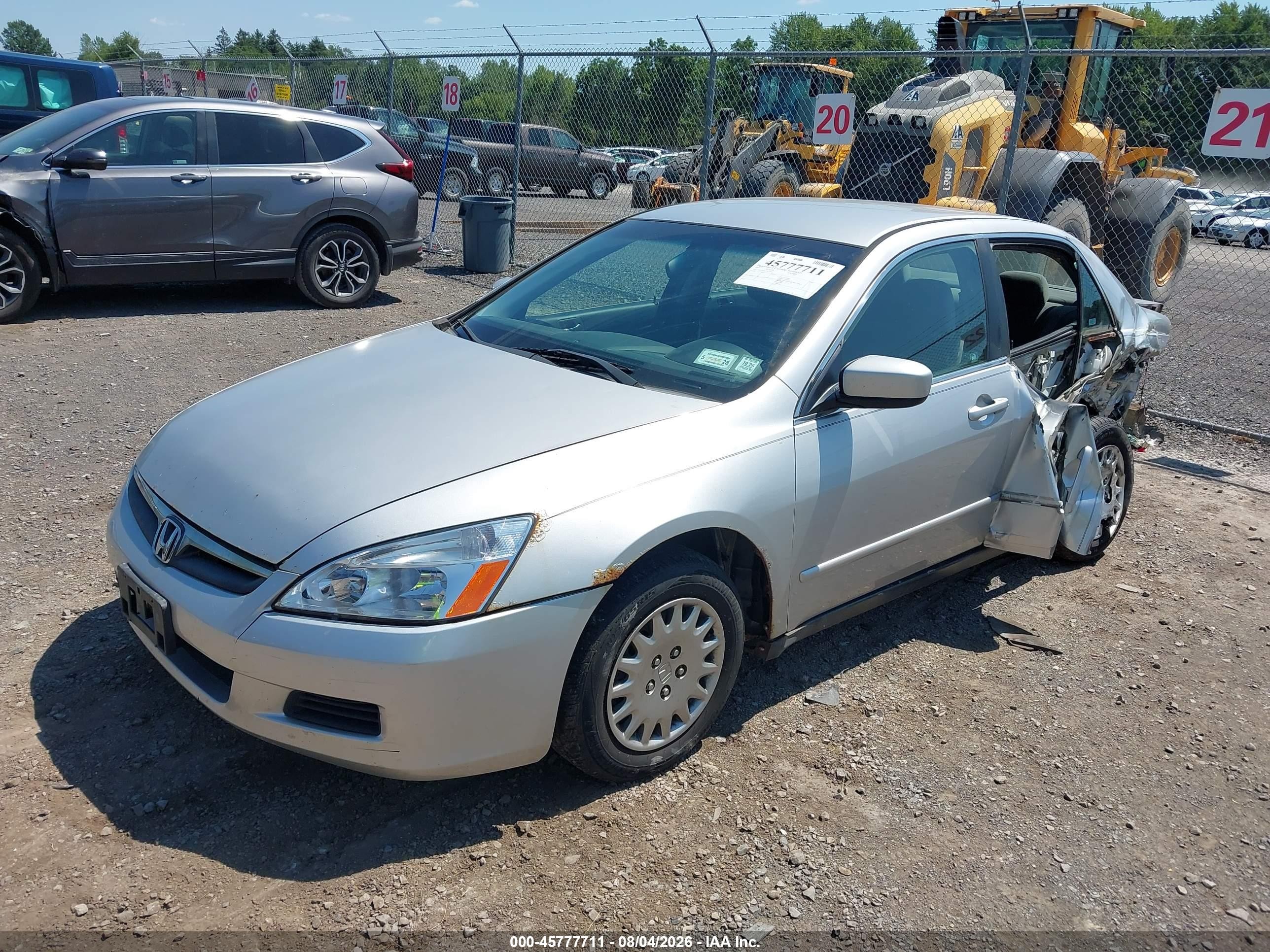 2007 Honda Accord 2.4 Lx Silver vin: 1HGCM56477A214031