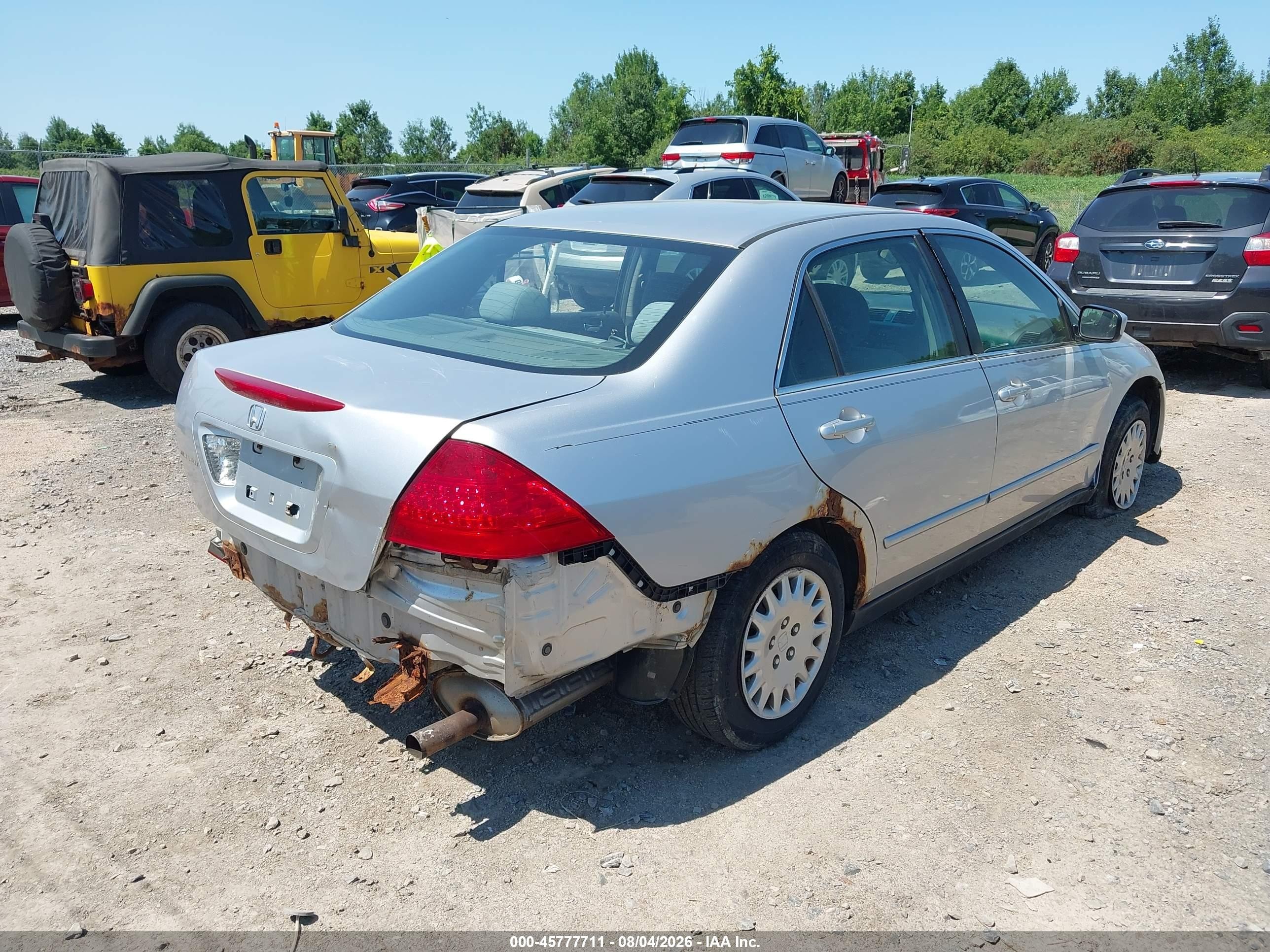 2007 Honda Accord 2.4 Lx Silver vin: 1HGCM56477A214031