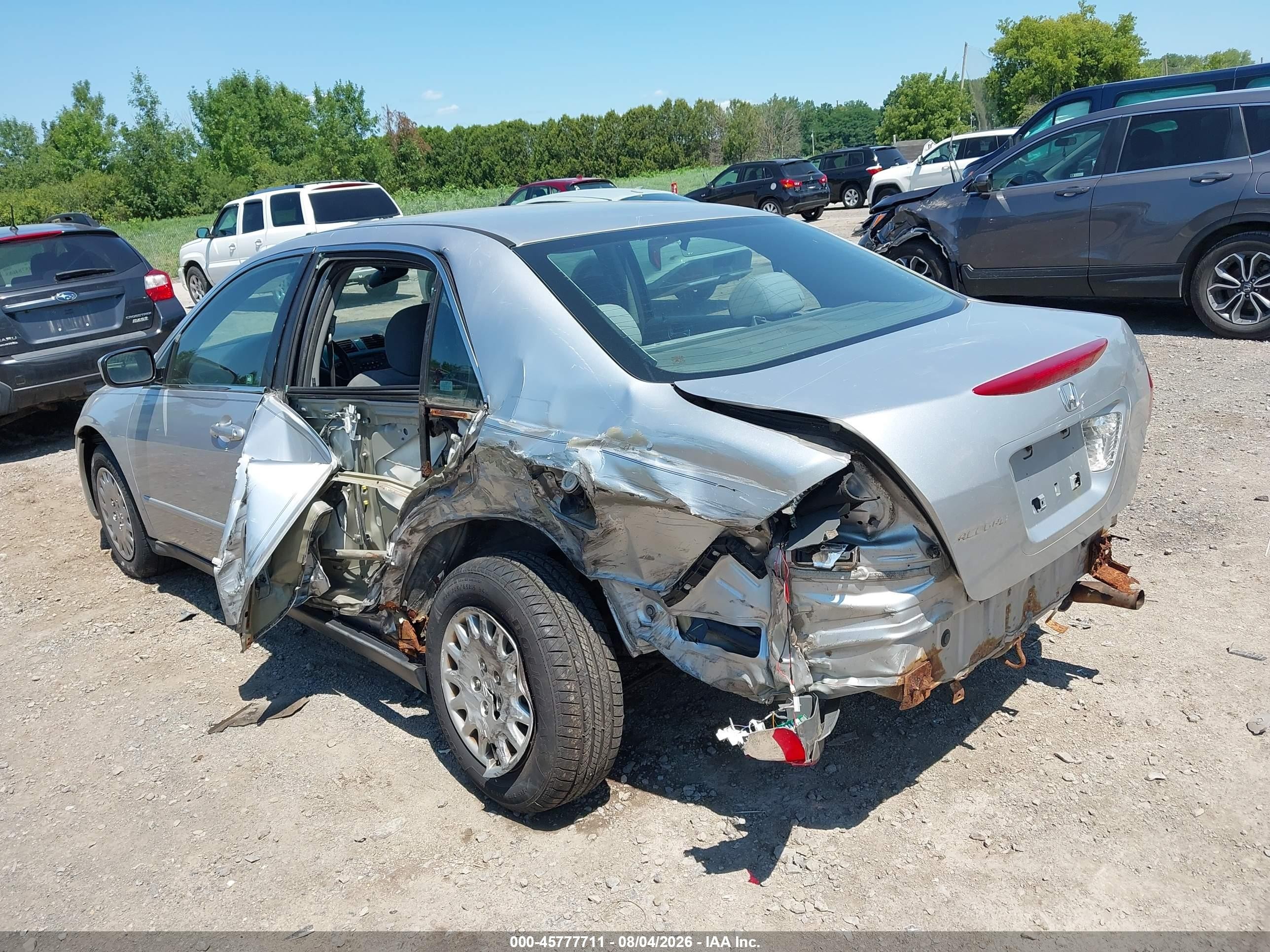 2007 Honda Accord 2.4 Lx Silver vin: 1HGCM56477A214031