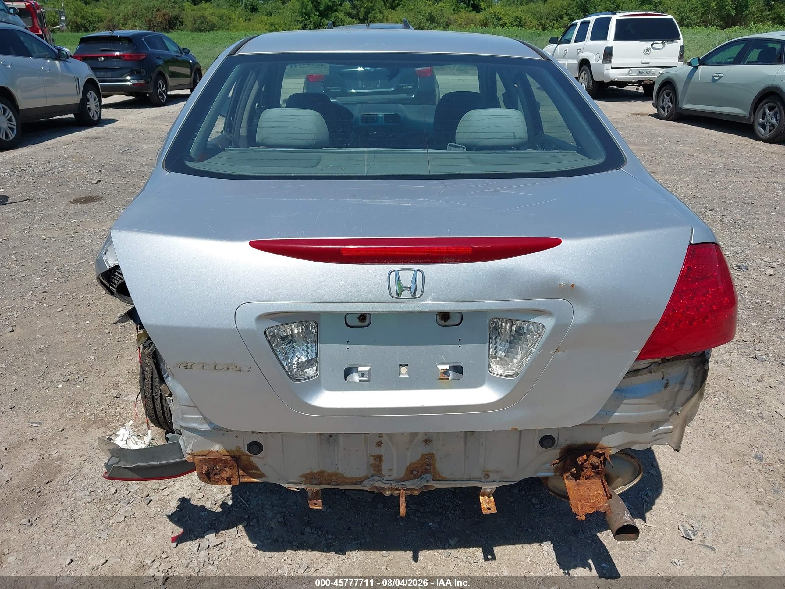 2007 Honda Accord 2.4 Lx Silver vin: 1HGCM56477A214031
