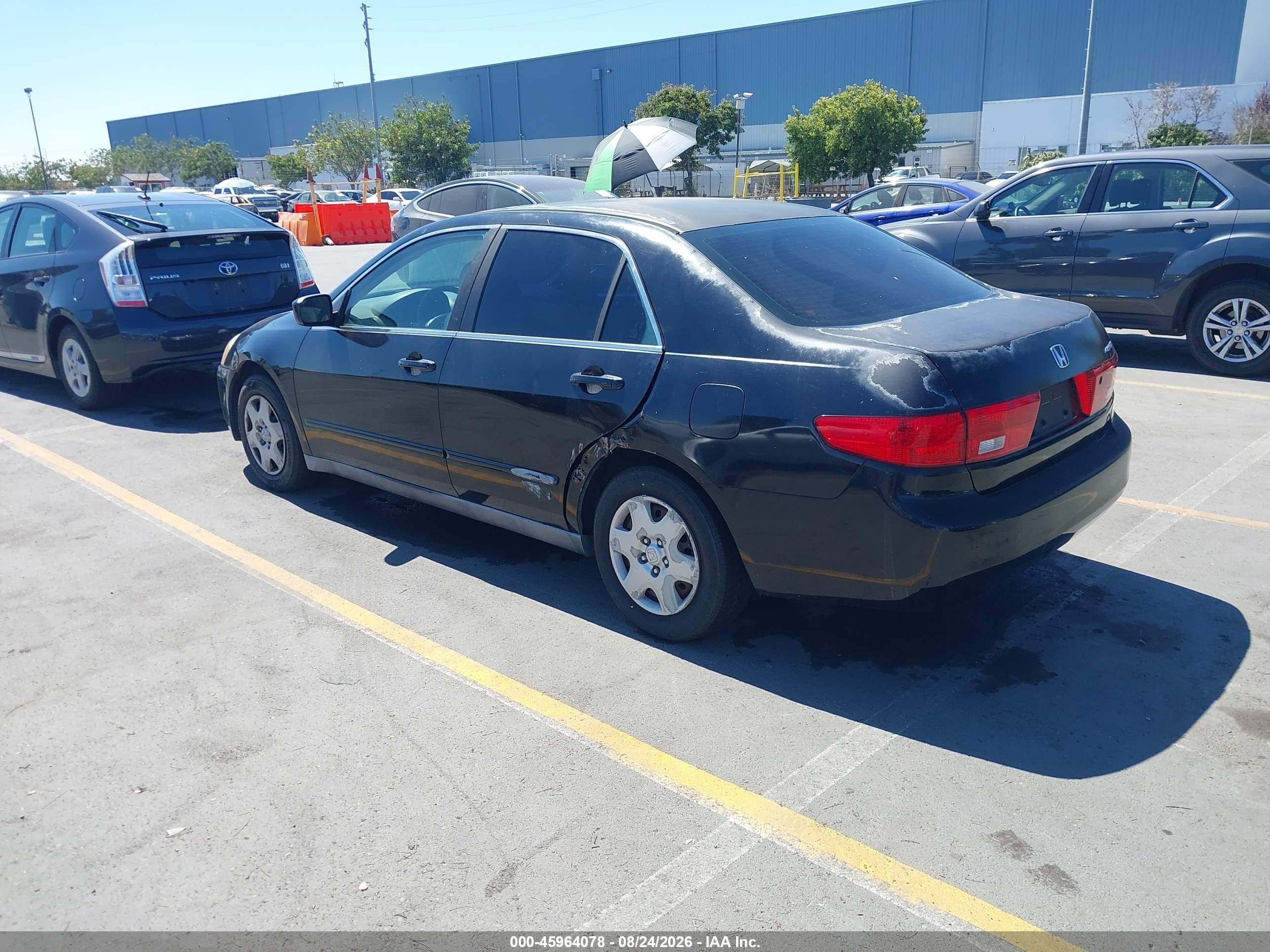 2005 Honda Accord 2.4 Lx Black vin: 1HGCM56485A125095