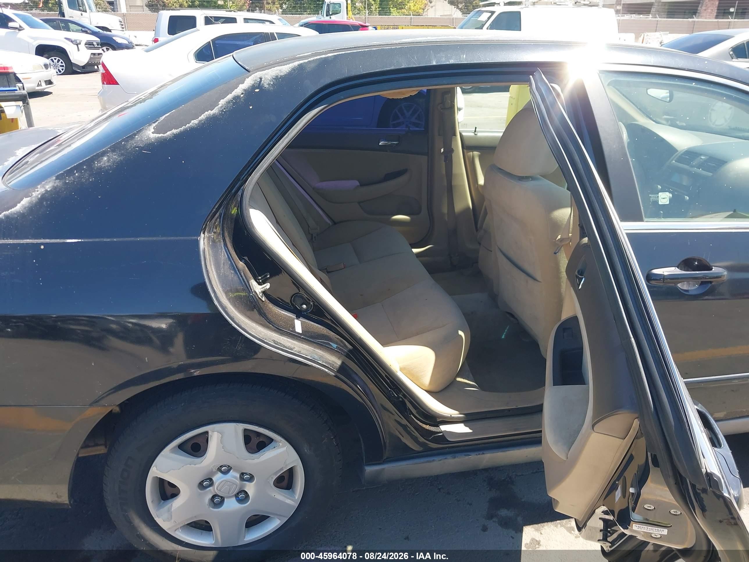 2005 Honda Accord 2.4 Lx Black vin: 1HGCM56485A125095