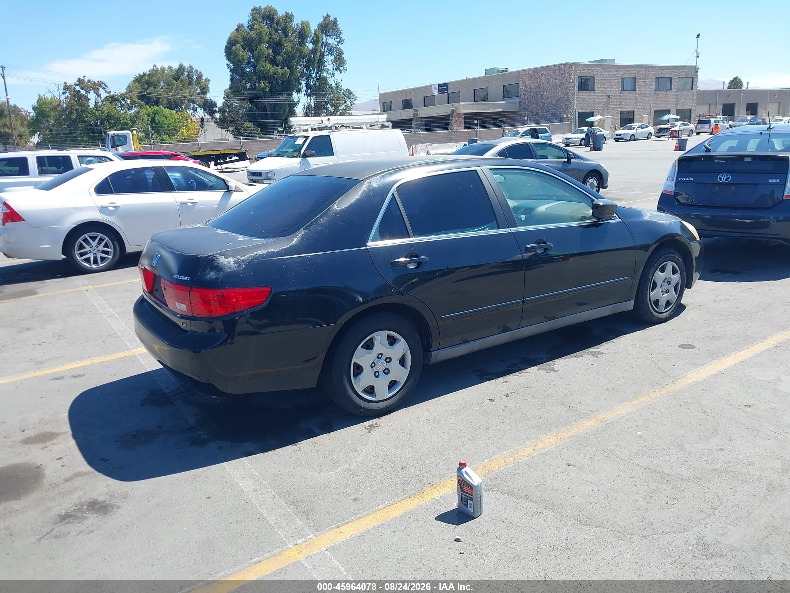 2005 Honda Accord 2.4 Lx Black vin: 1HGCM56485A125095