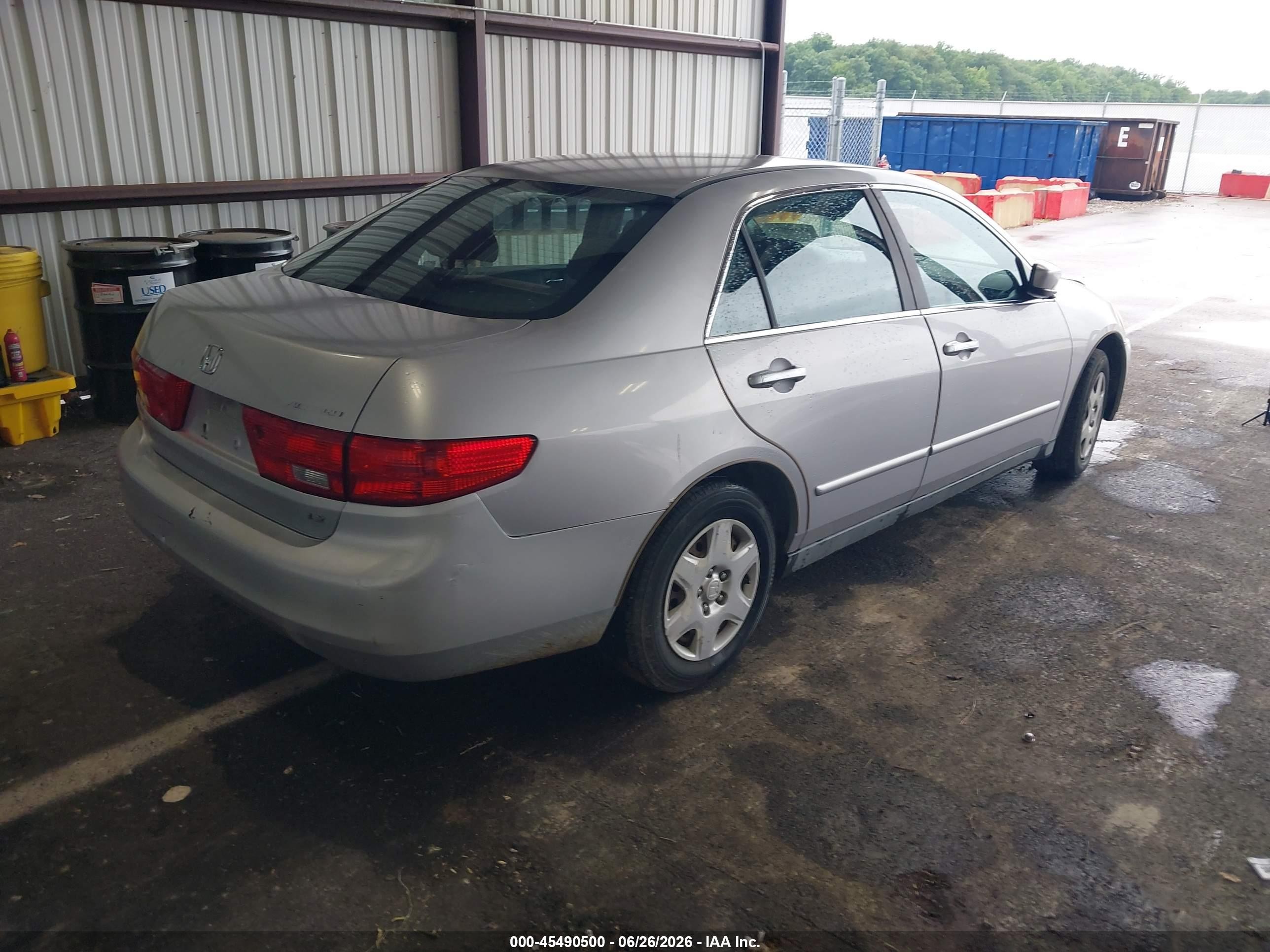 2005 Honda Accord 2.4 Lx Silver vin: 1HGCM56485L000490
