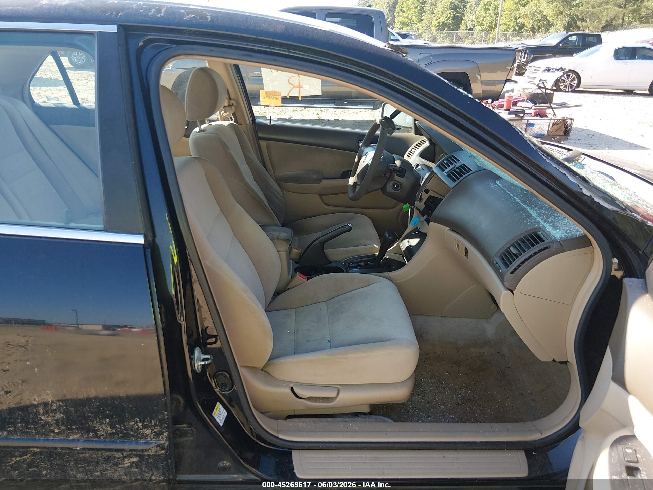 2005 Honda Accord 2.4 Lx Black vin: 1HGCM56485L001526