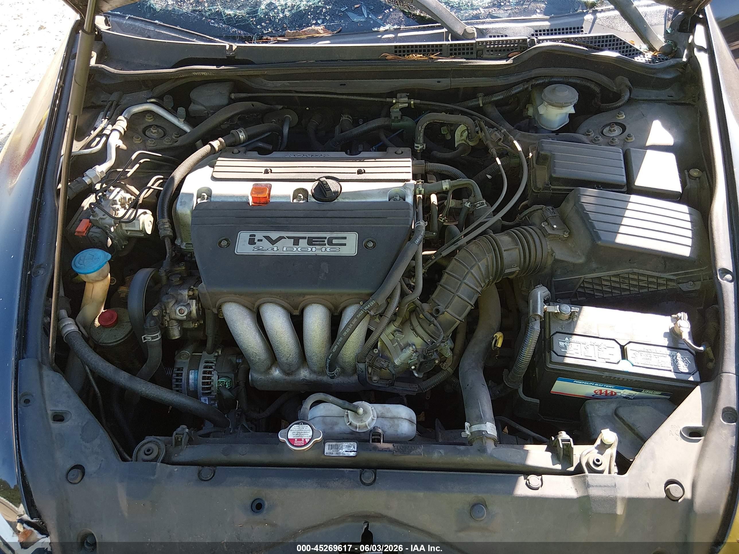 2005 Honda Accord 2.4 Lx Black vin: 1HGCM56485L001526