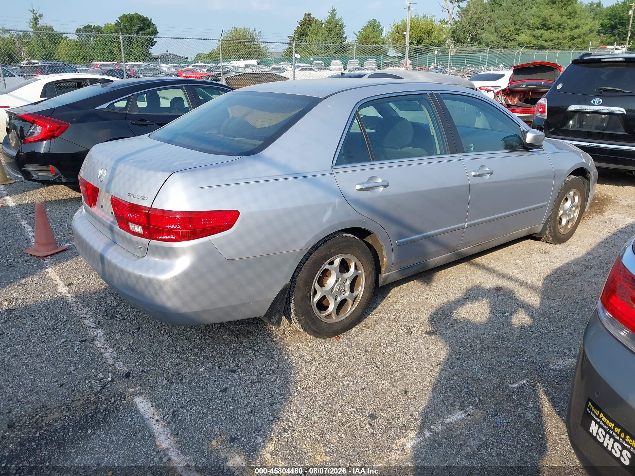 2005 Honda Accord 2.4 Lx Silver vin: 1HGCM56485L005043