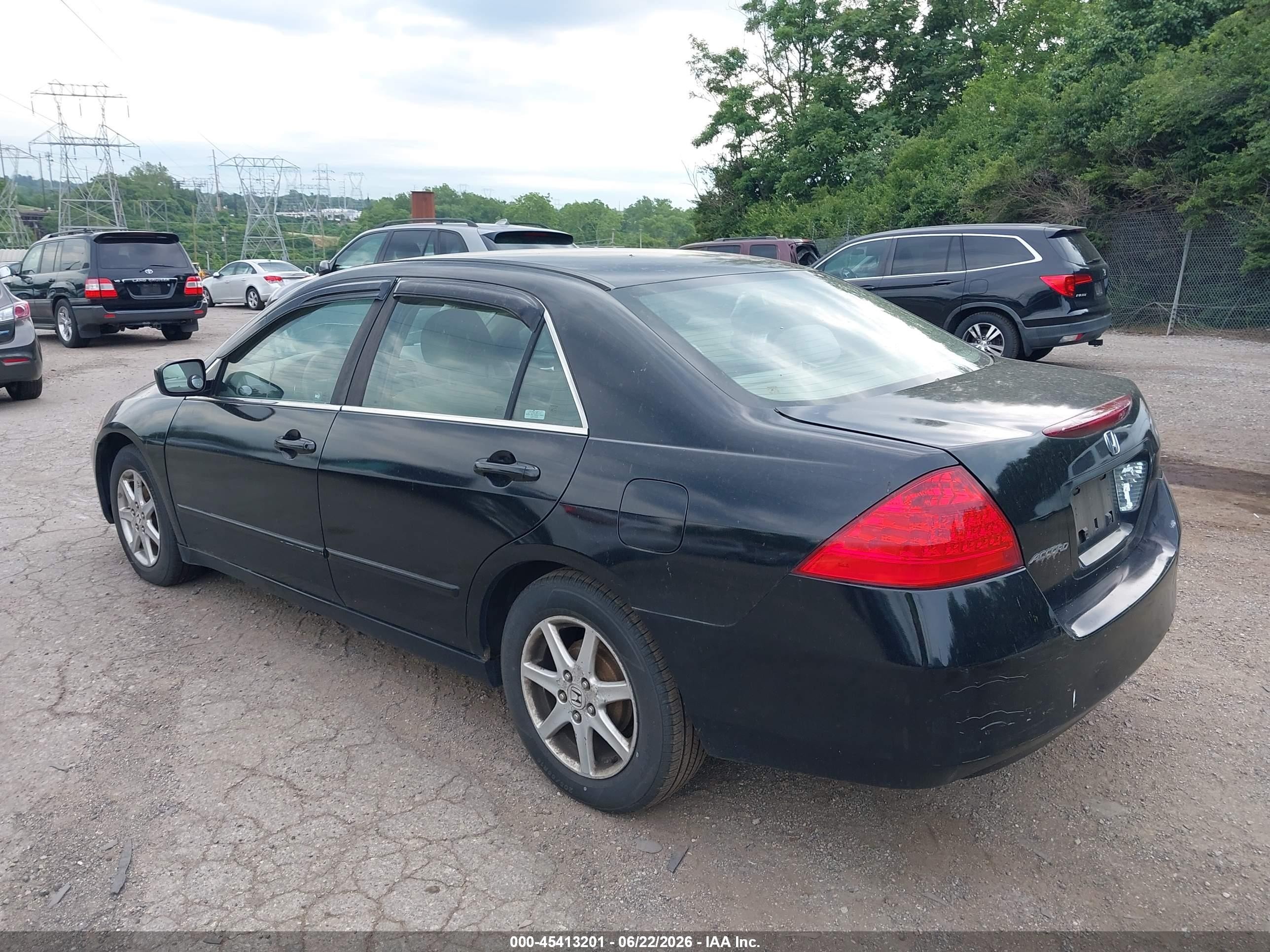 2006 Honda Accord 2.4 Lx Black vin: 1HGCM56486A038492