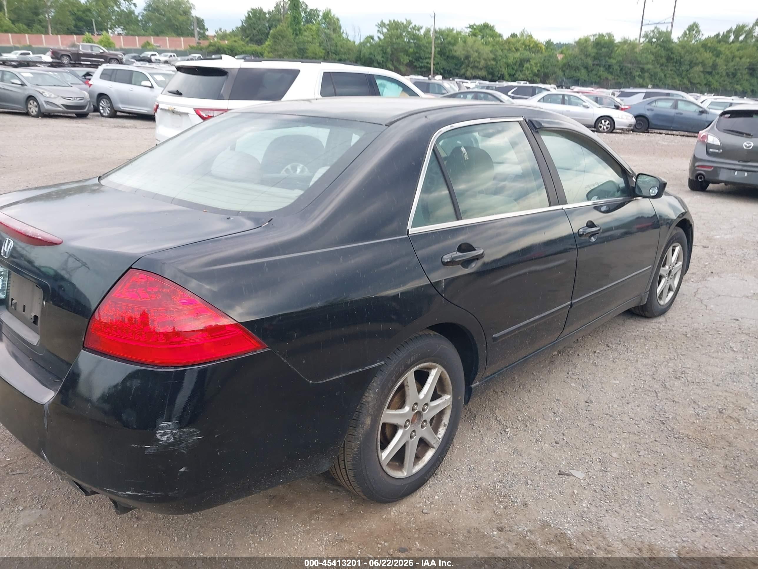2006 Honda Accord 2.4 Lx Black vin: 1HGCM56486A038492