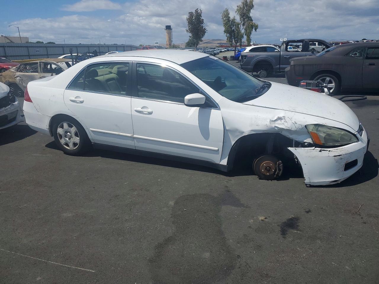 2006 Honda Accord Lx White vin: 1HGCM56486A079091