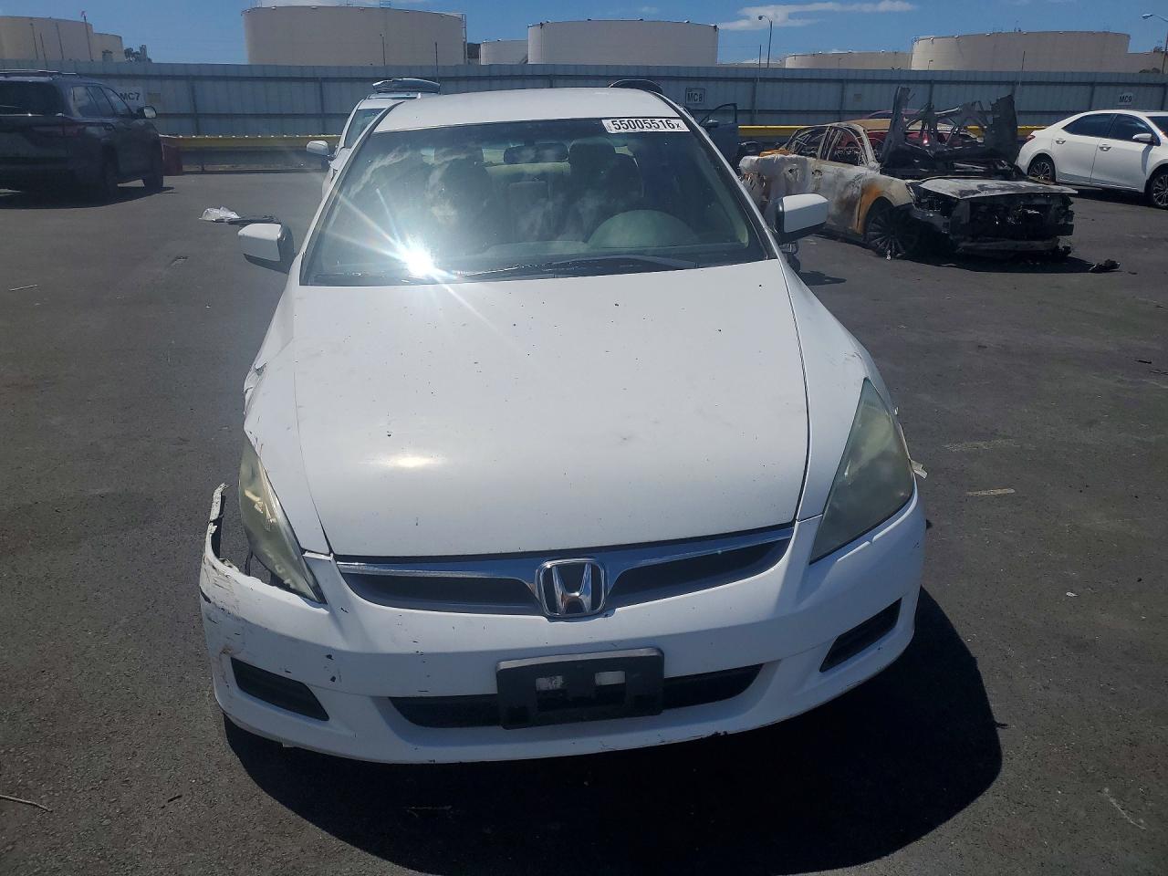 2006 Honda Accord Lx White vin: 1HGCM56486A079091
