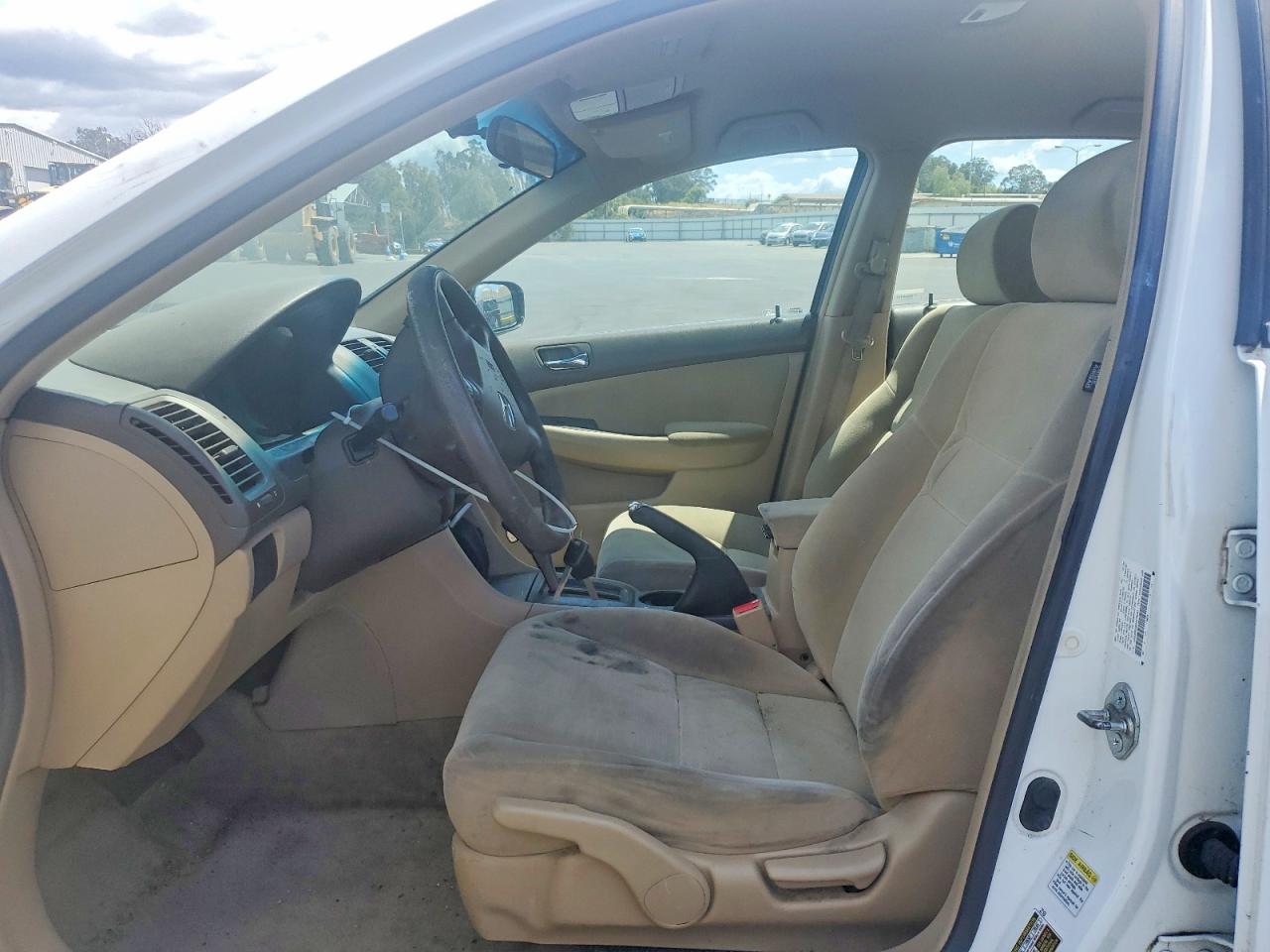 2006 Honda Accord Lx White vin: 1HGCM56486A079091
