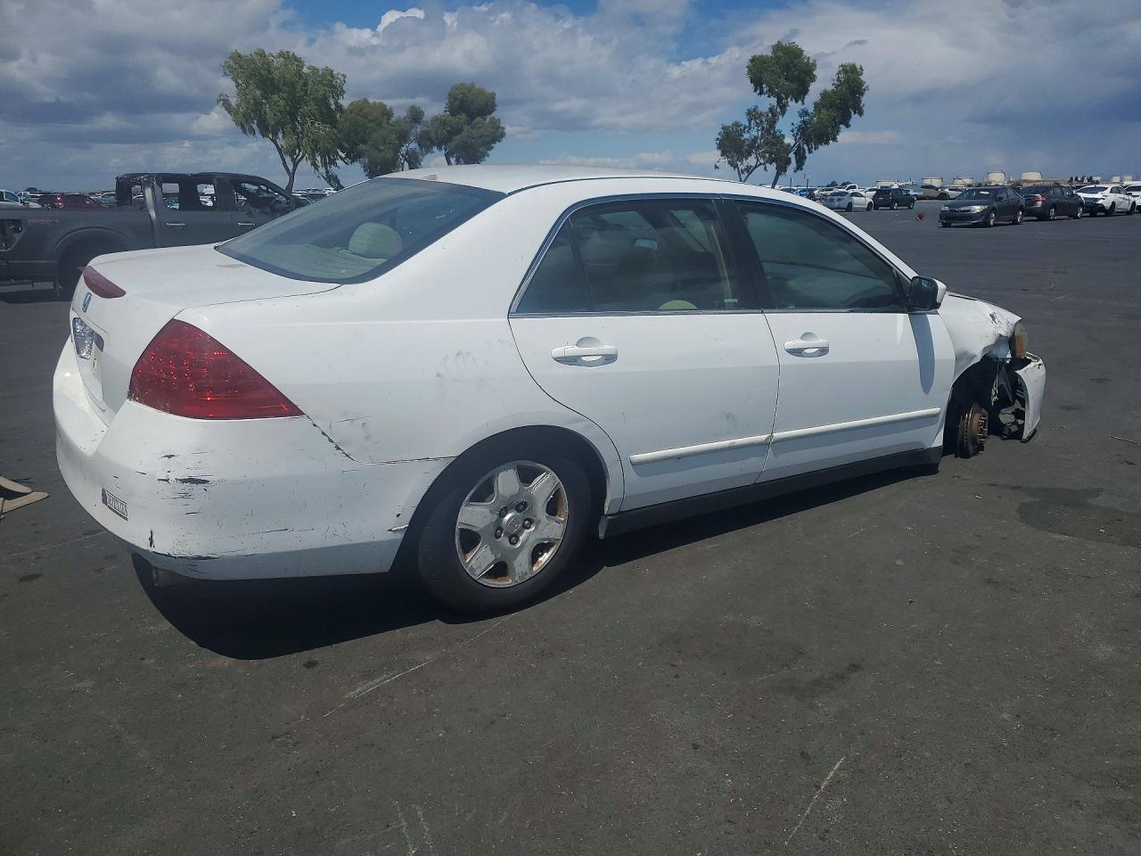 2006 Honda Accord Lx White vin: 1HGCM56486A079091