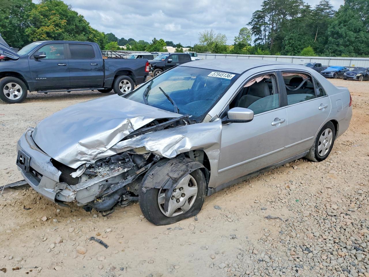 2007 Honda Accord Lx Silver vin: 1HGCM56487A031396