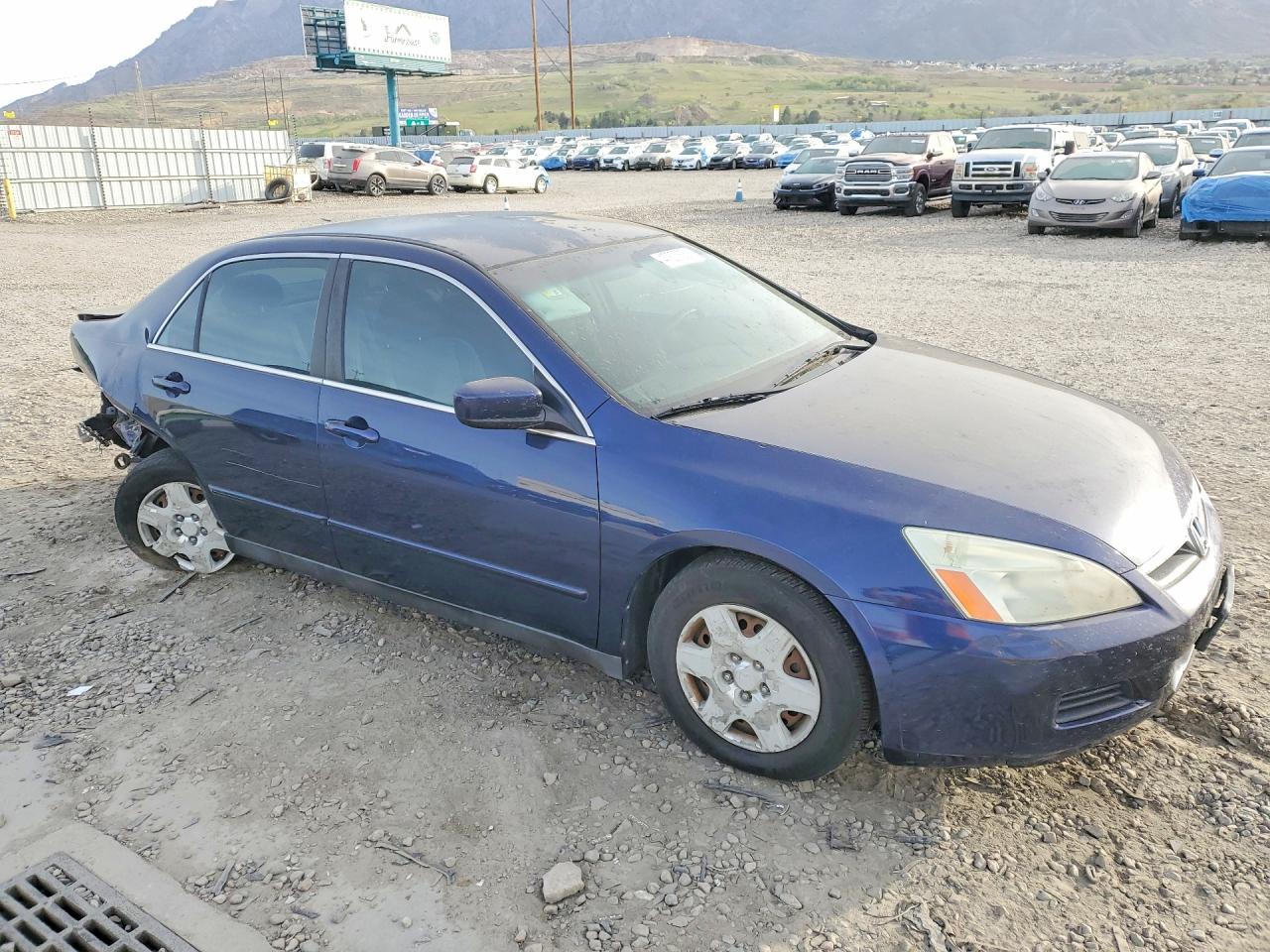 2007 Honda Accord Lx Blue vin: 1HGCM56487A067850