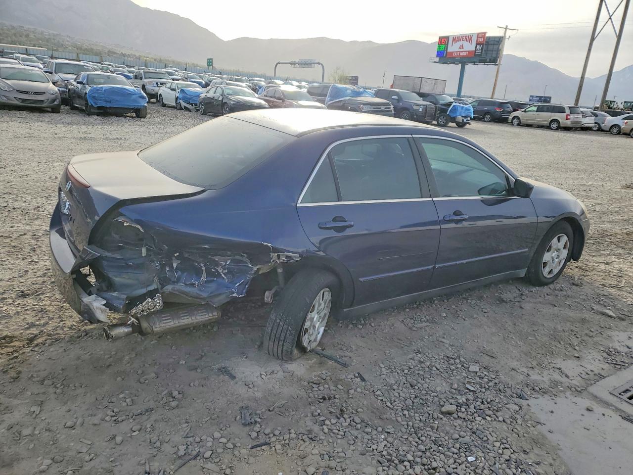 2007 Honda Accord Lx Blue vin: 1HGCM56487A067850
